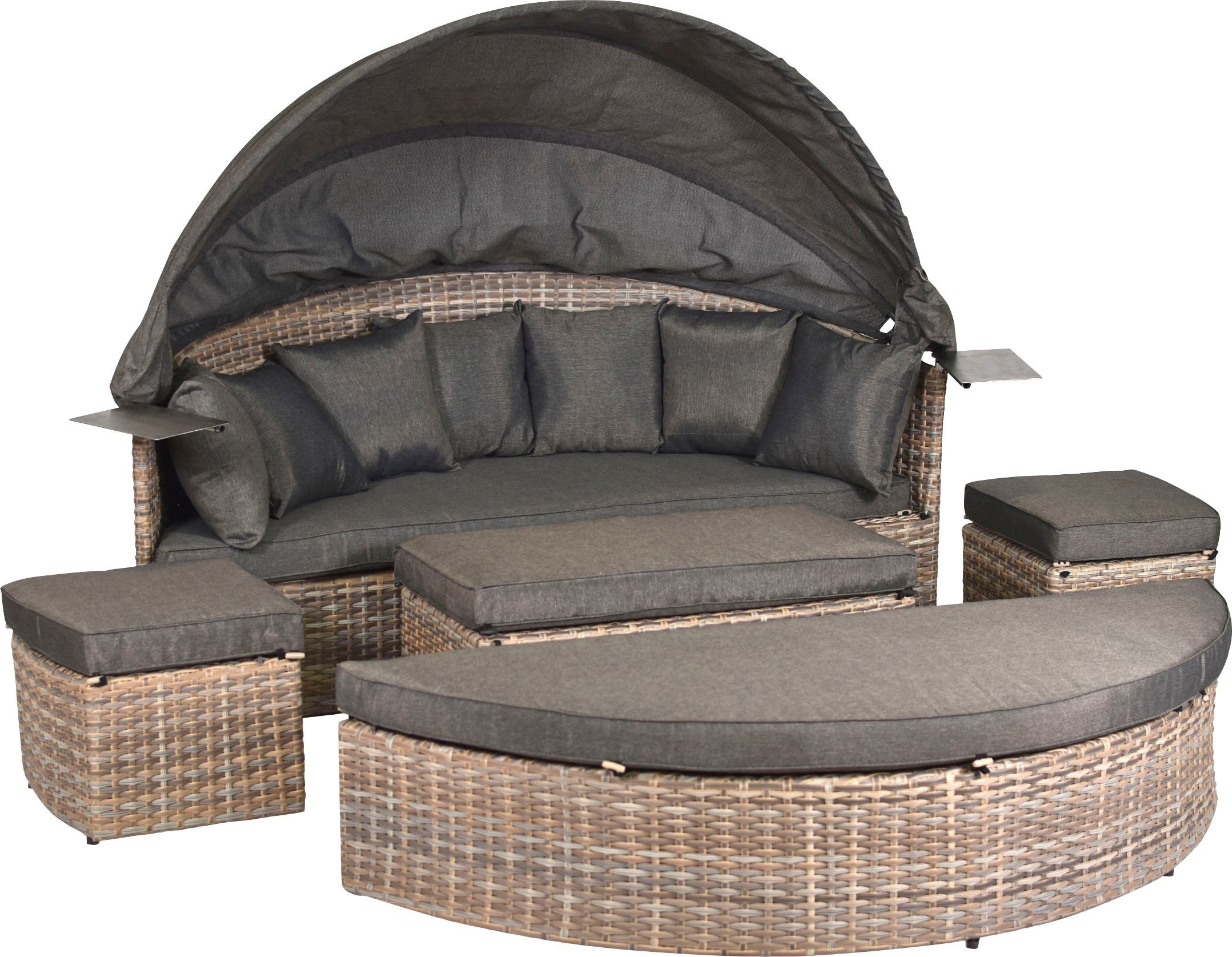 MERXX Tuinset Riva Premium Relaxeiland, inclusief zit- en rugkussens (set, 15-delig)