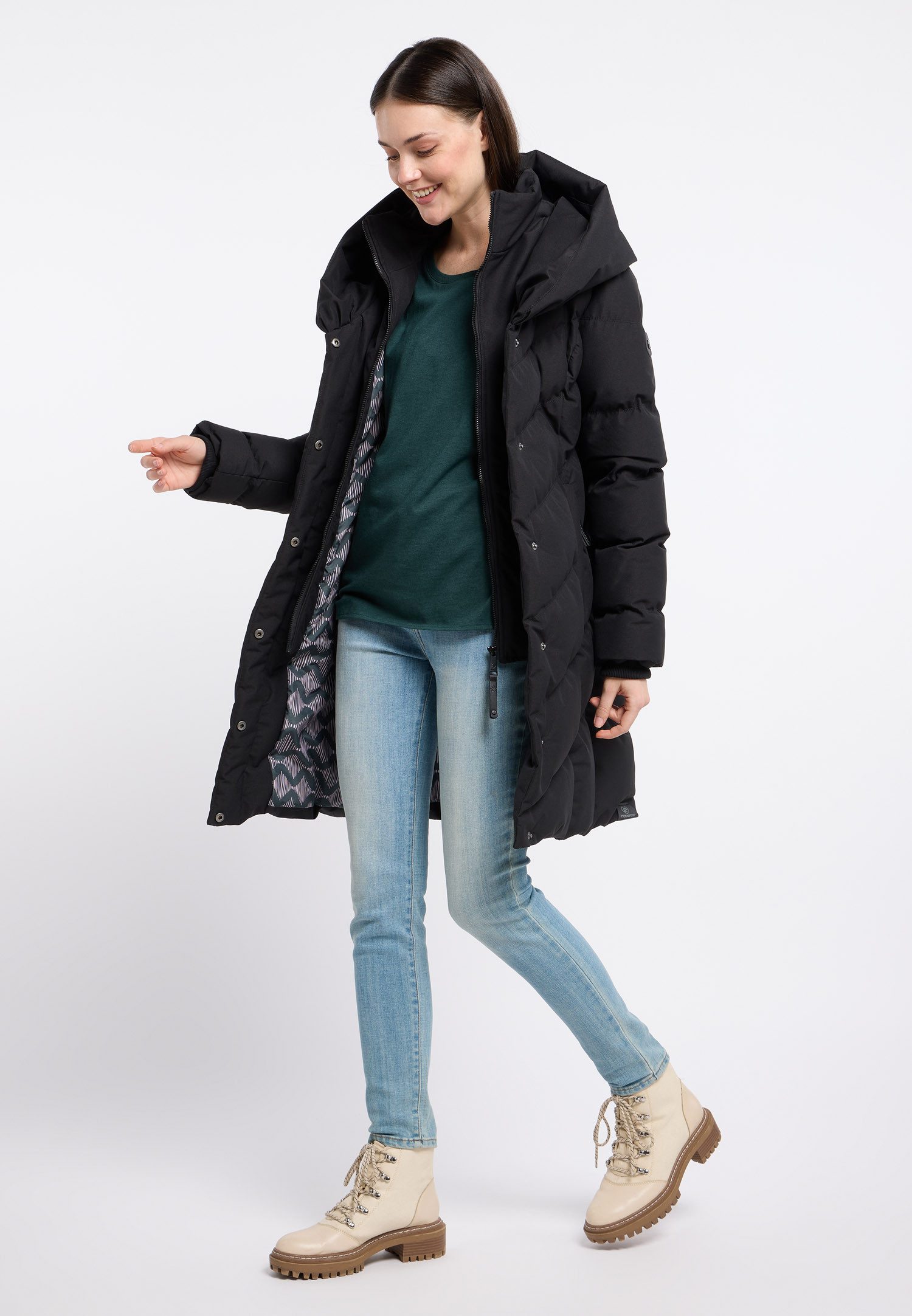 Ragwear Gewatteerde jas NATALKA waterafstotende quiltmantel voor de overgang en winter