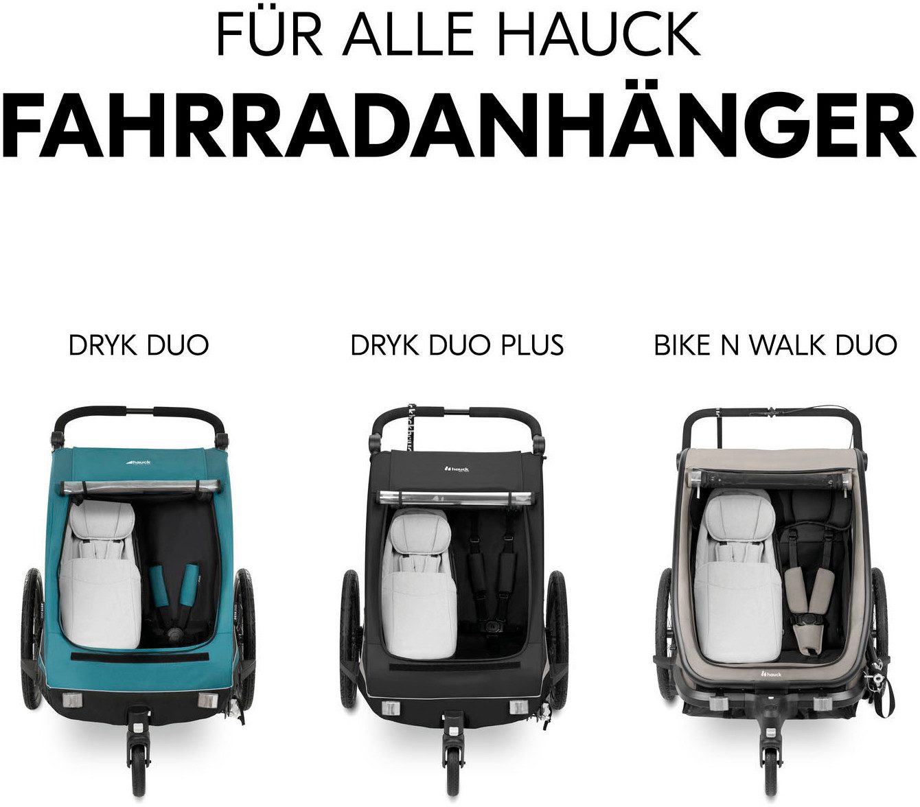 Hauck Kinderen fiets aanhanger Baby Lounger 2 Grey