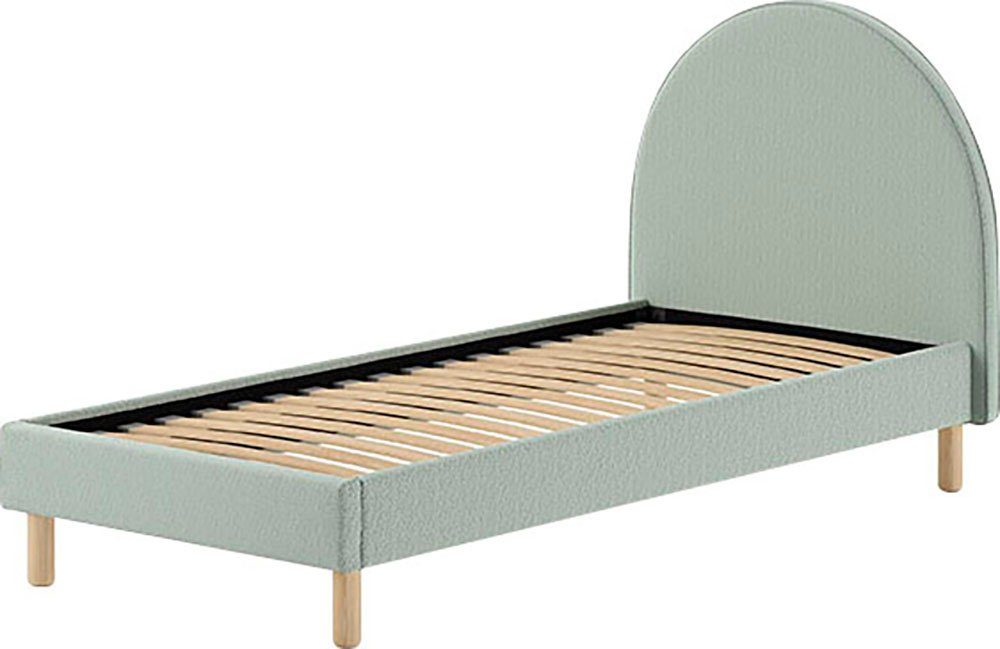 Vipack Gestoffeerd bed Moon, met fluffy bouclé stof in verschillende kleuren