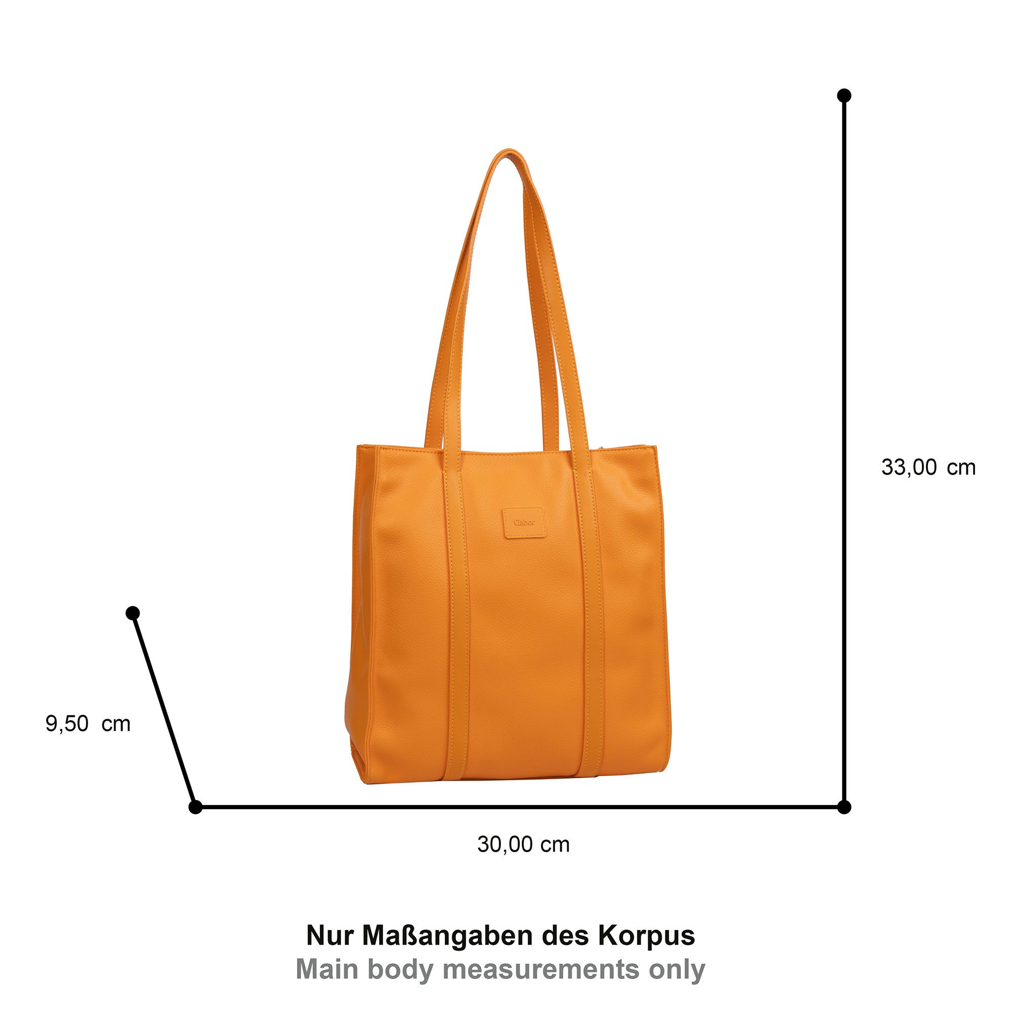 Gabor Shopper Elfie uit fijn nerf, glad kunstleer en met een logo rubber patch