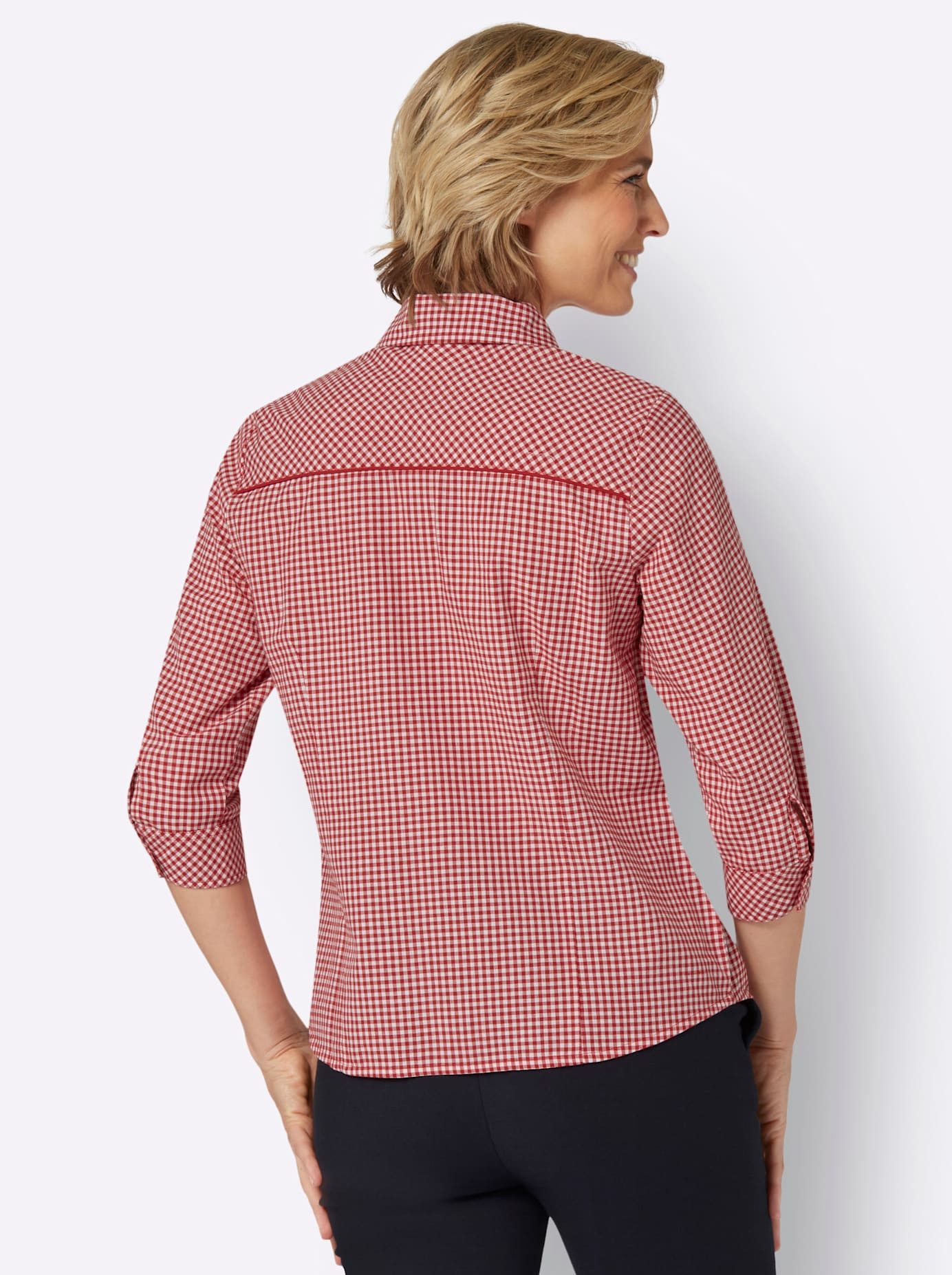 Classic Basics Geruite blouse
