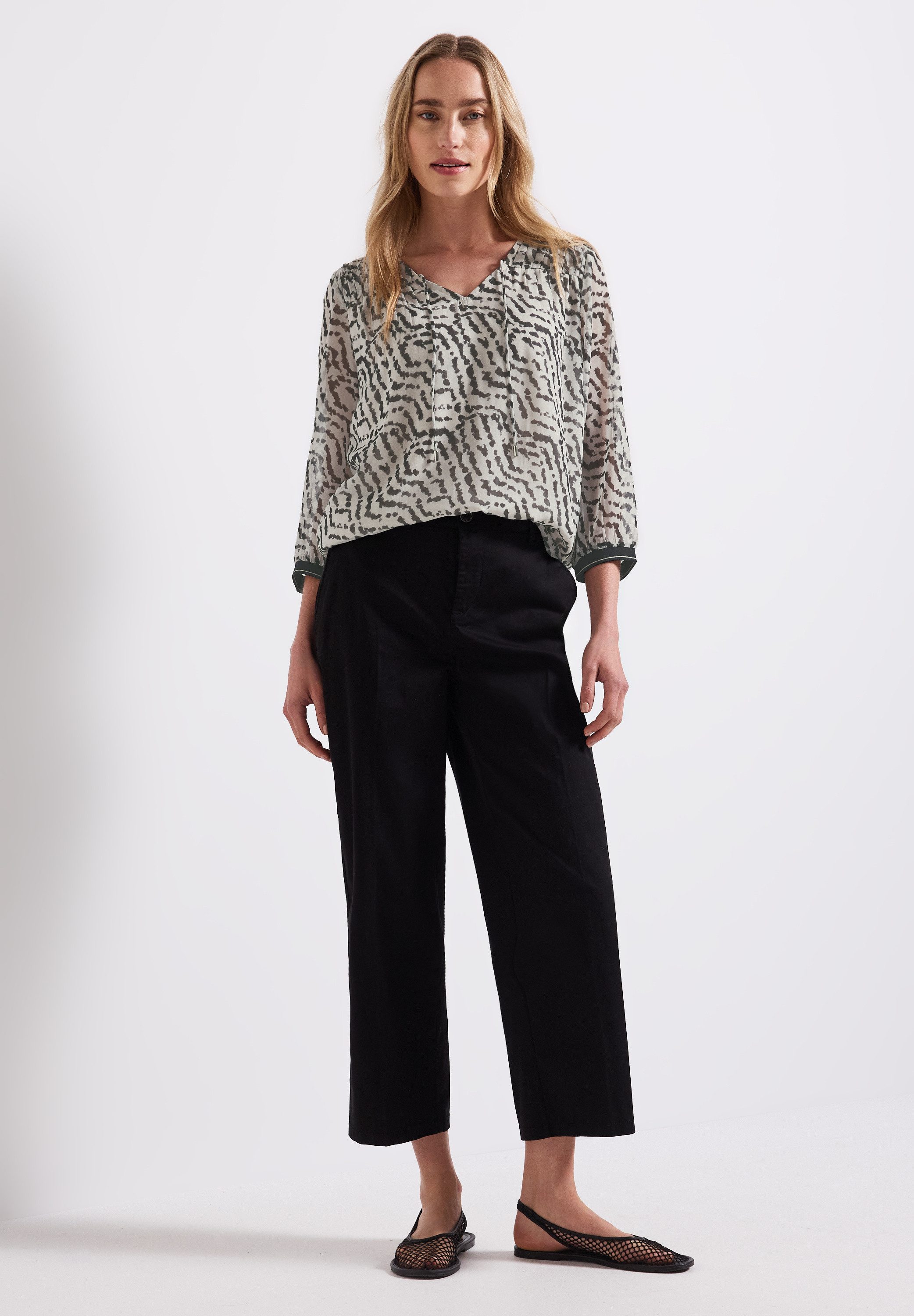 STREET ONE Chiffon blouse met print all-over