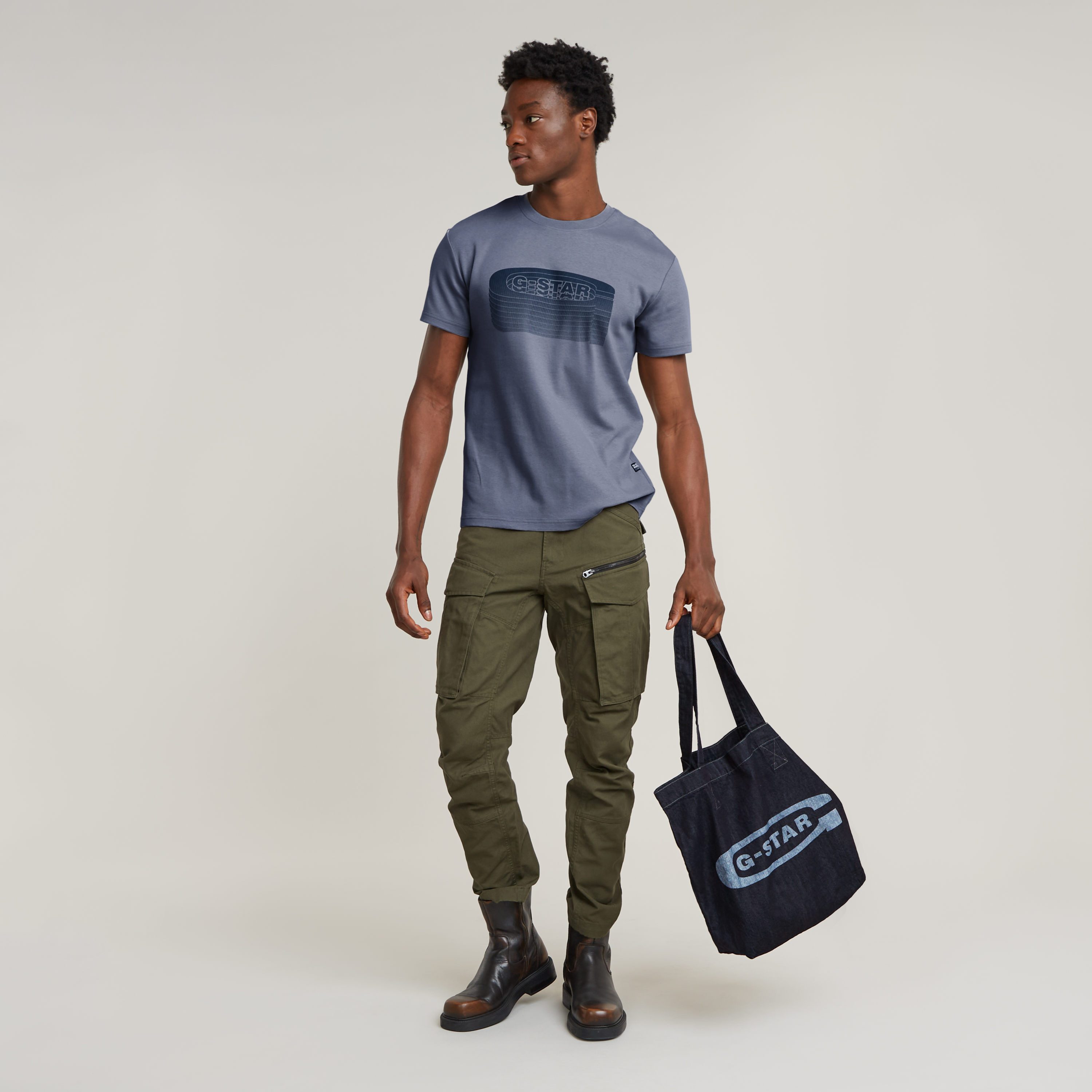 G-Star RAW Shirt met print Stacked Old Skool Logo R