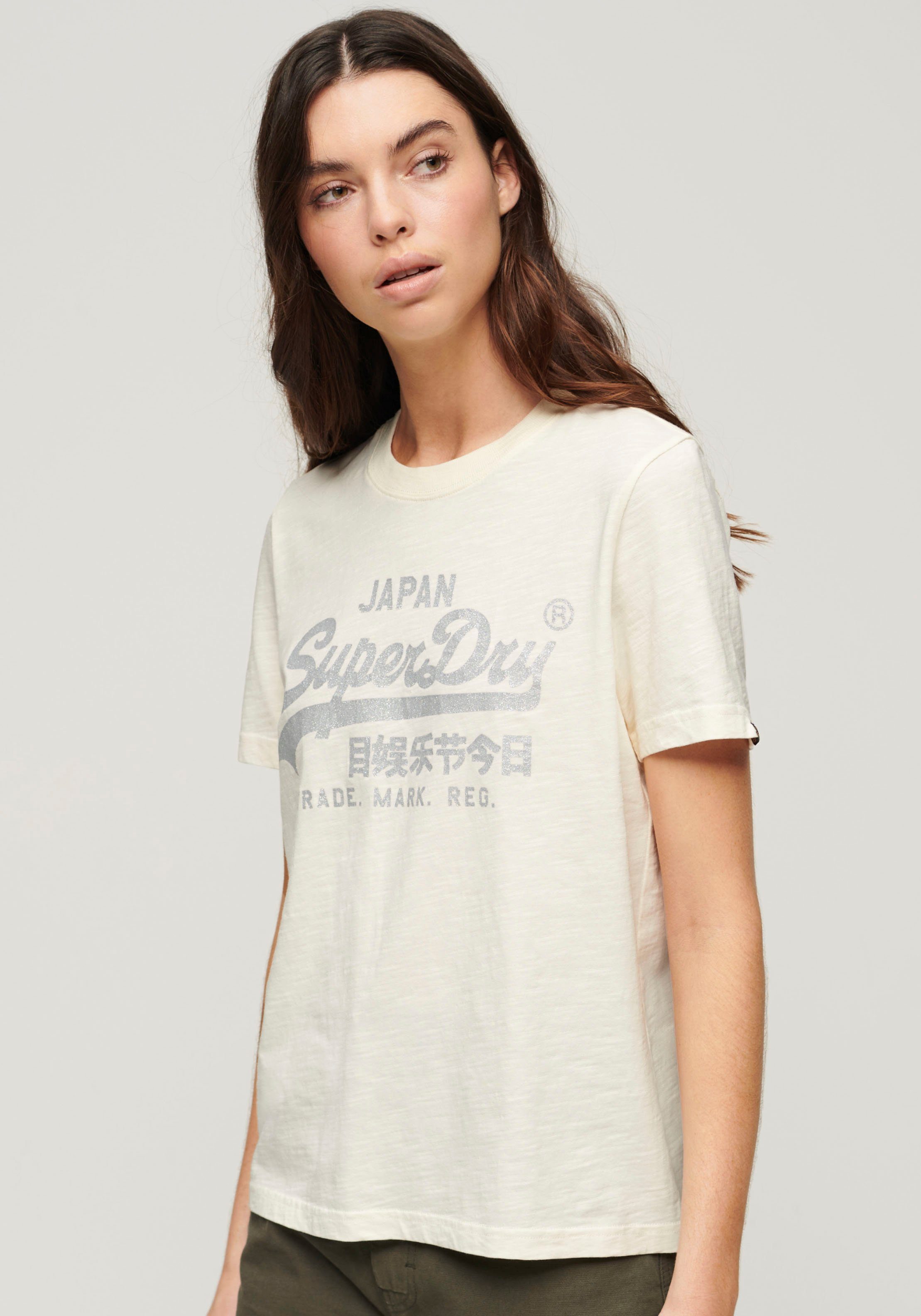 Superdry Shirt met print METALLIC VL RELAXED T SHIRT