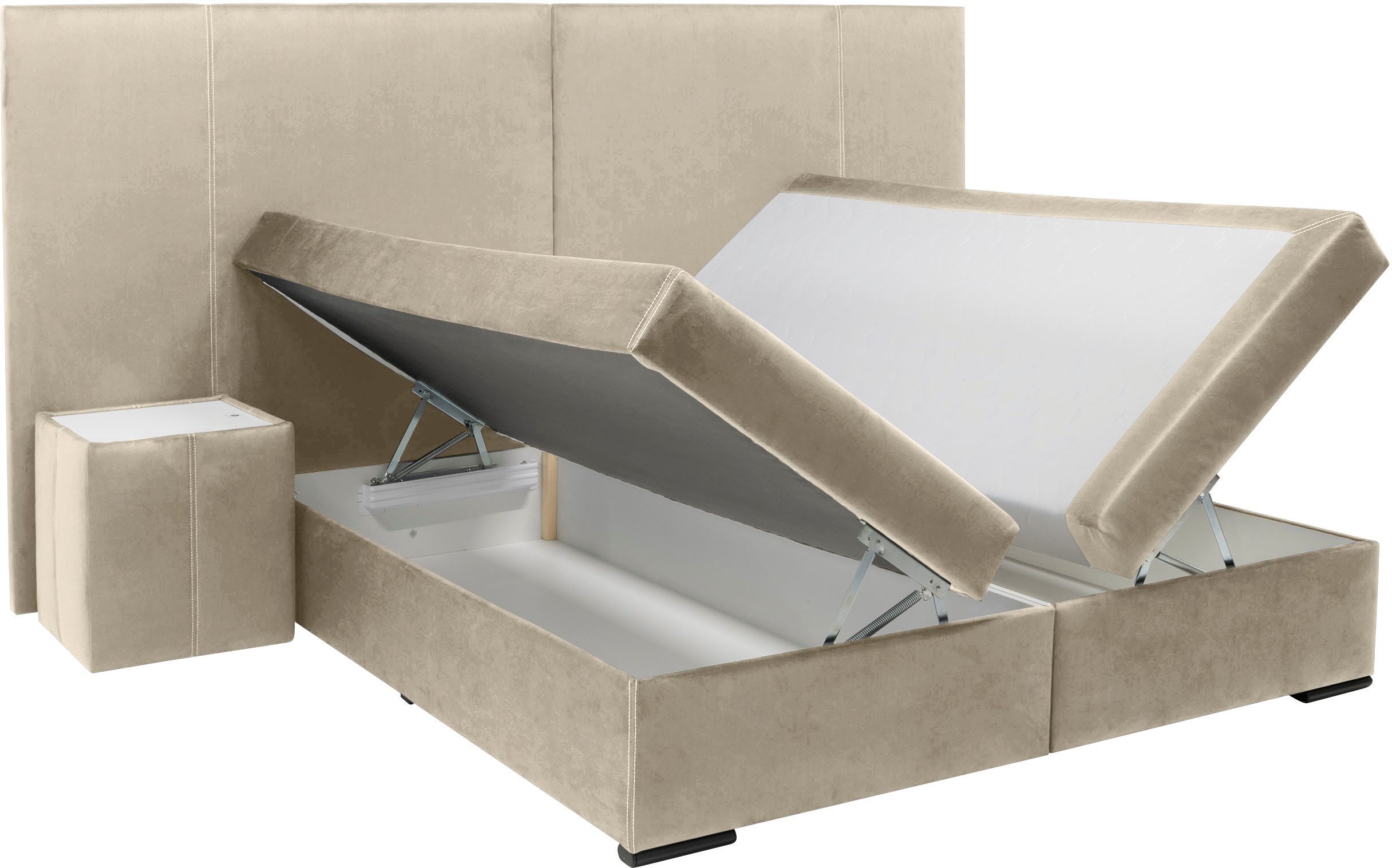 COLLECTION AB Boxspring 30 jaar jubileum model BIG incl. topmatras & bedkist, naar keuze h2,h3,h4