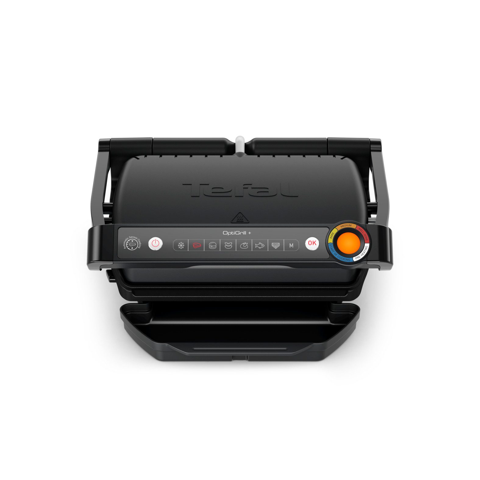 Tefal Contactgrill OptiGrill+, vernieuwde kookniveau-indicator, 6 automatische programma's