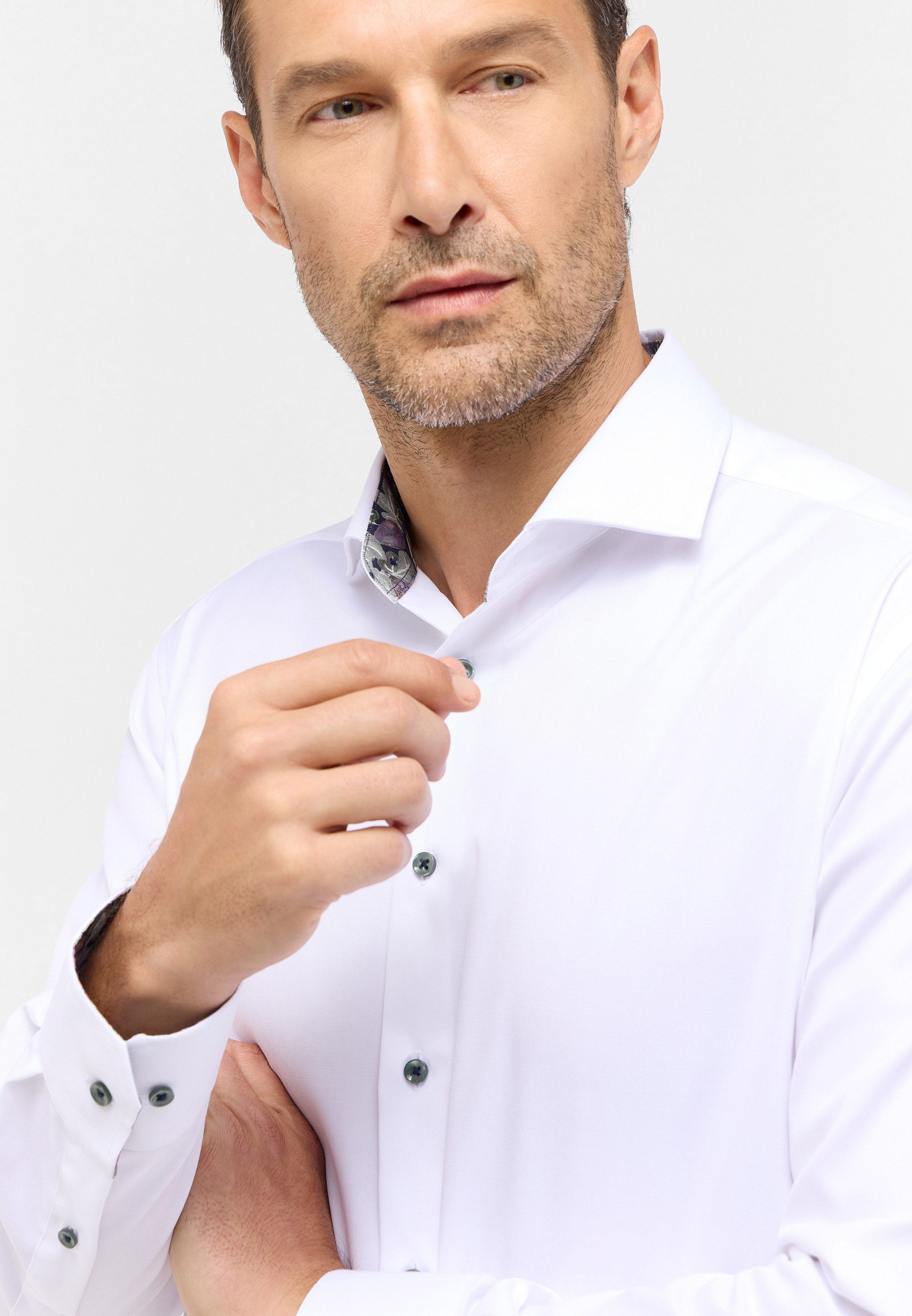 Eterna Overhemd met lange mouwen MODERN FIT NON IRON (strijkvrij)
