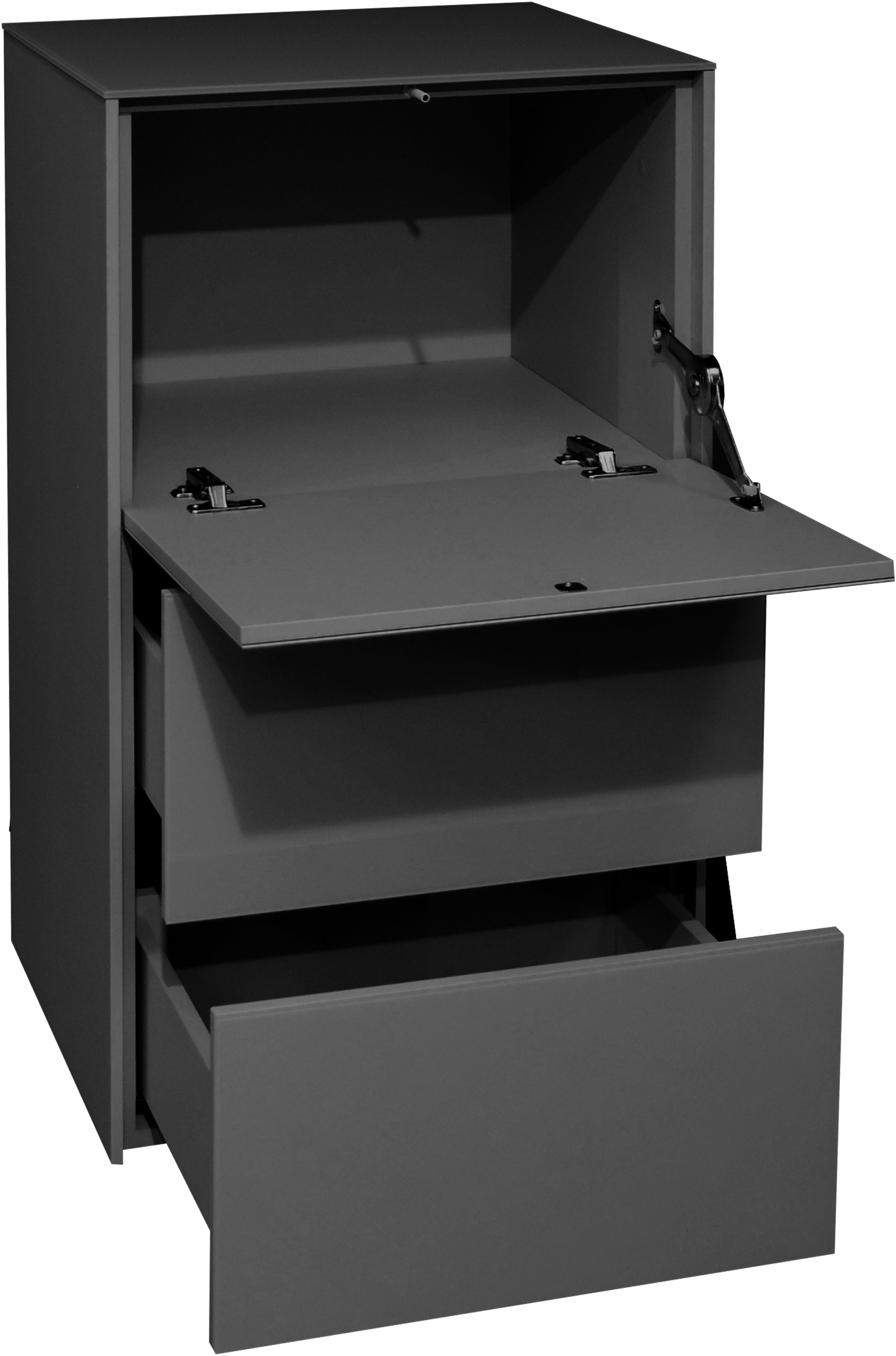 Mäusbacher Kast Imola BESTSELLER! Commode met glasfront en glazen bovenblad