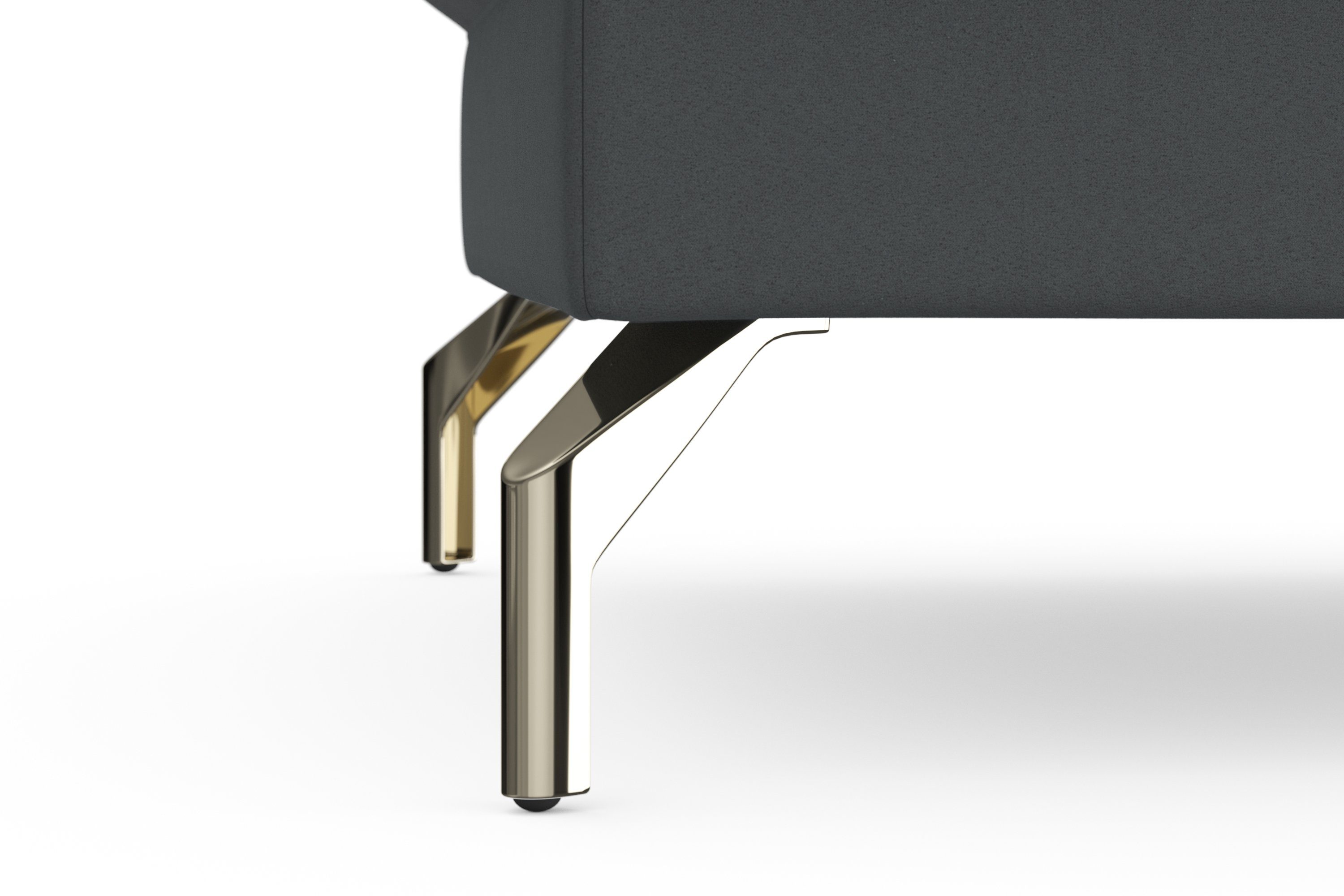 sit&more Hocker Fashion met binnenvering, met gesatineerde nikkel poten