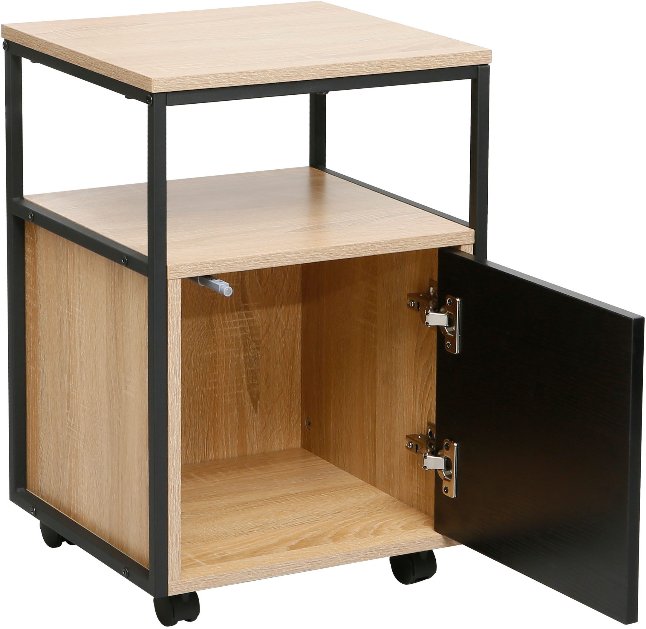 INOSIGN Kastje op wieltjes Korpo Metalen frame, push-to-open, vergrendelbare wielen, breedte 40 cm