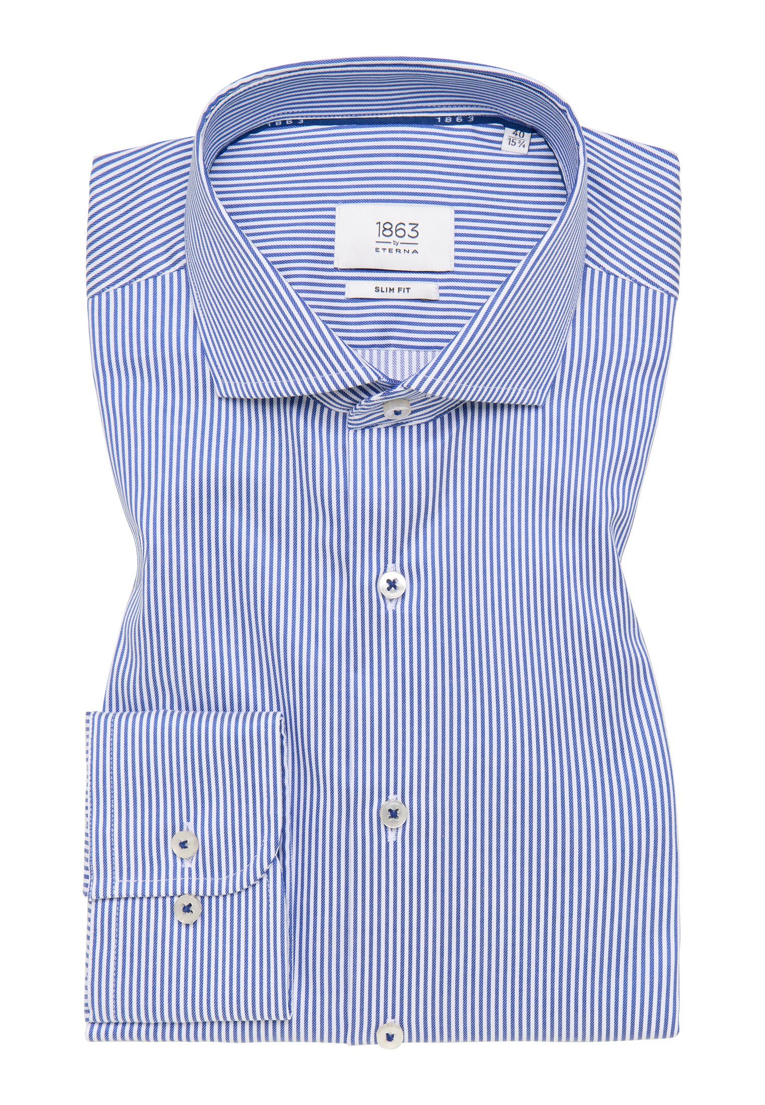 Eterna Overhemd met lange mouwen Slim fit NON IRON (strijkvrij)