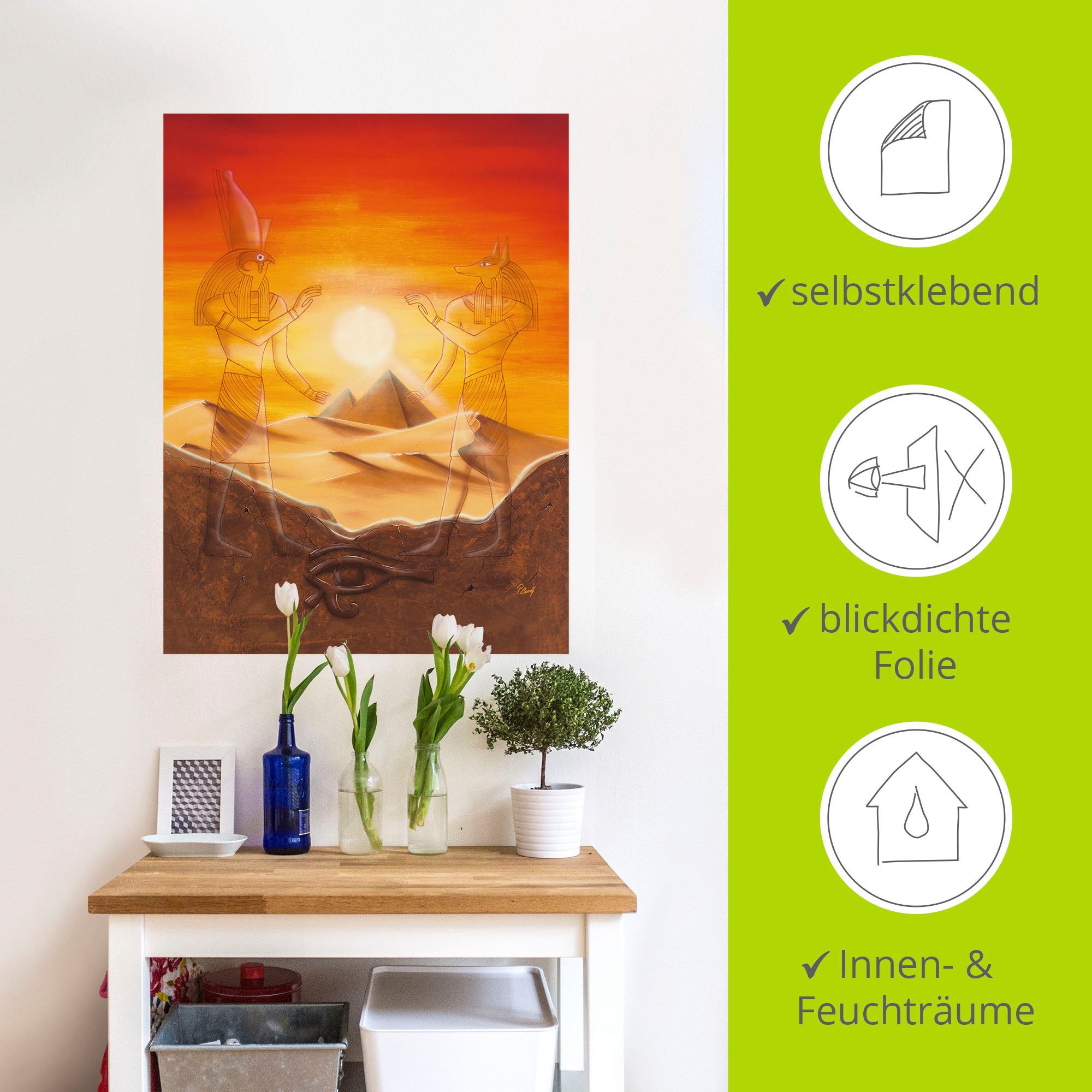 Artland Artprint Egypte als artprint van aluminium, artprint voor buiten, artprint op linnen, poster, muursticker