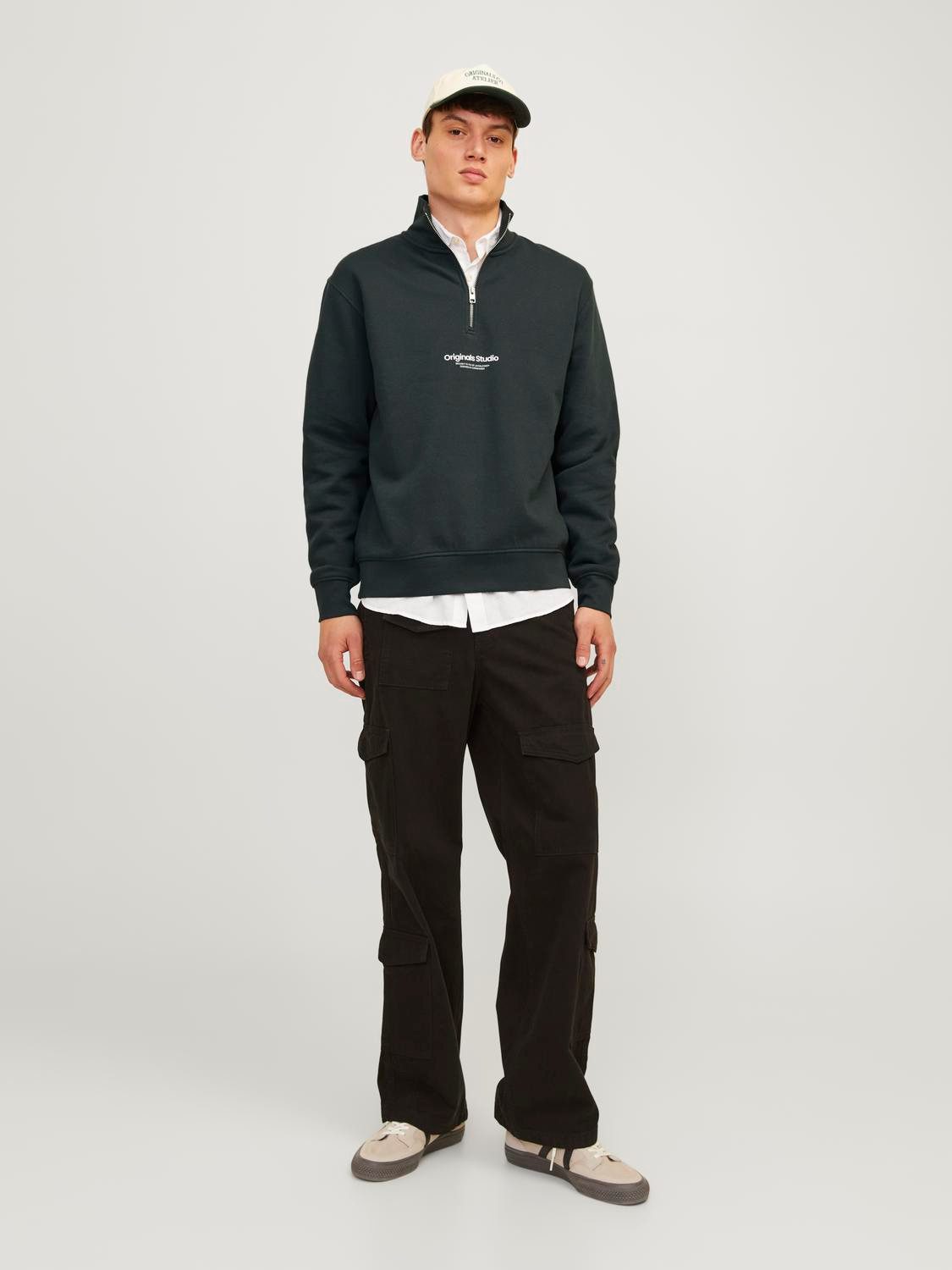 Jack & Jones Sweatshirt JORVESTERBRO SWEAT QUARTER ZIP HN NOOS