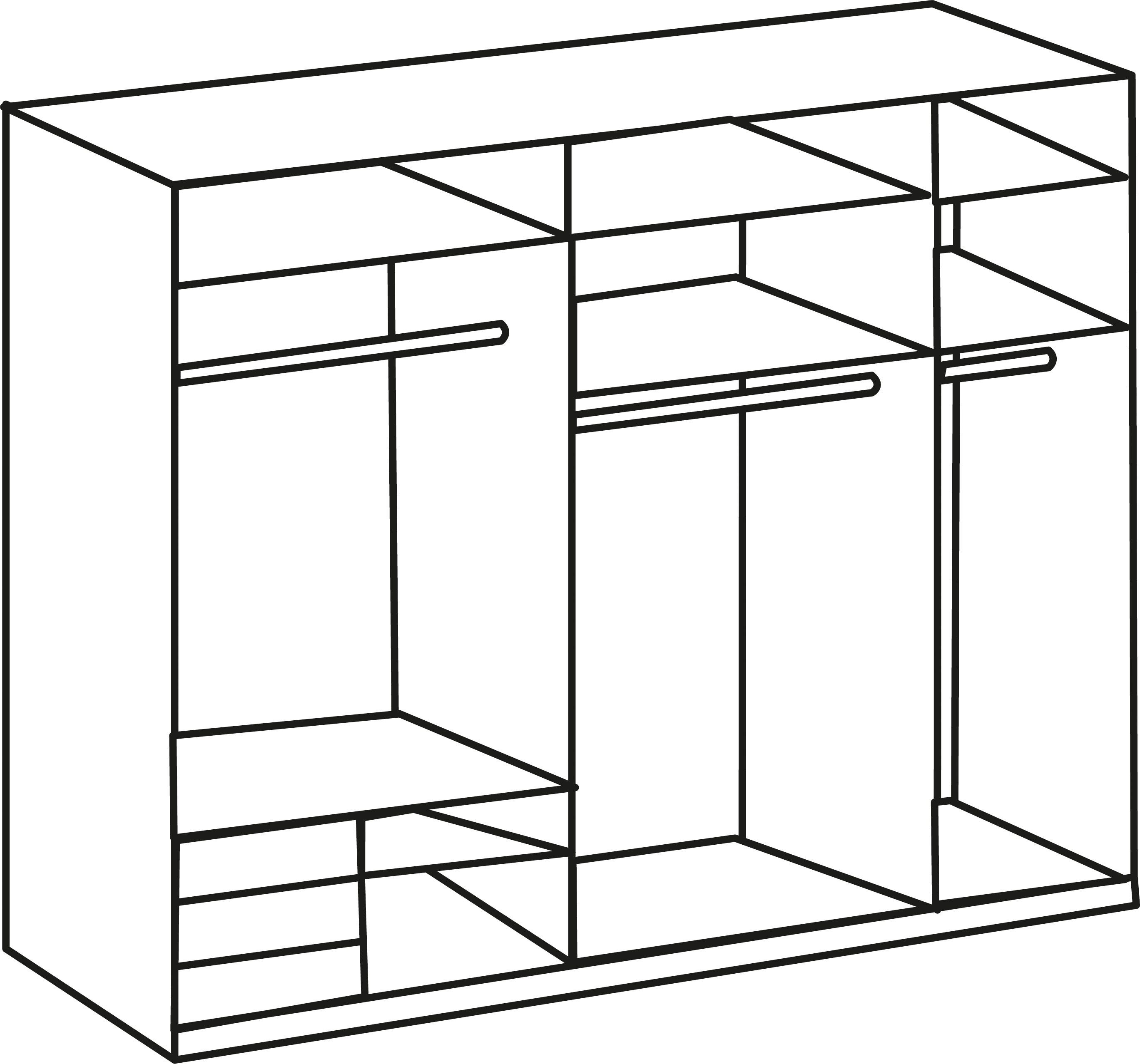 Wimex Zweefdeurkast Level by fresh to go telkens met een spiegeldeur