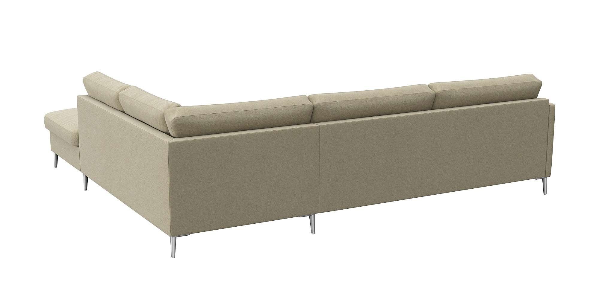 FLEXLUX Hoekbank Fiore, L-vorm, comfortabel en aangenaam door hoogwaardige zitopbouw