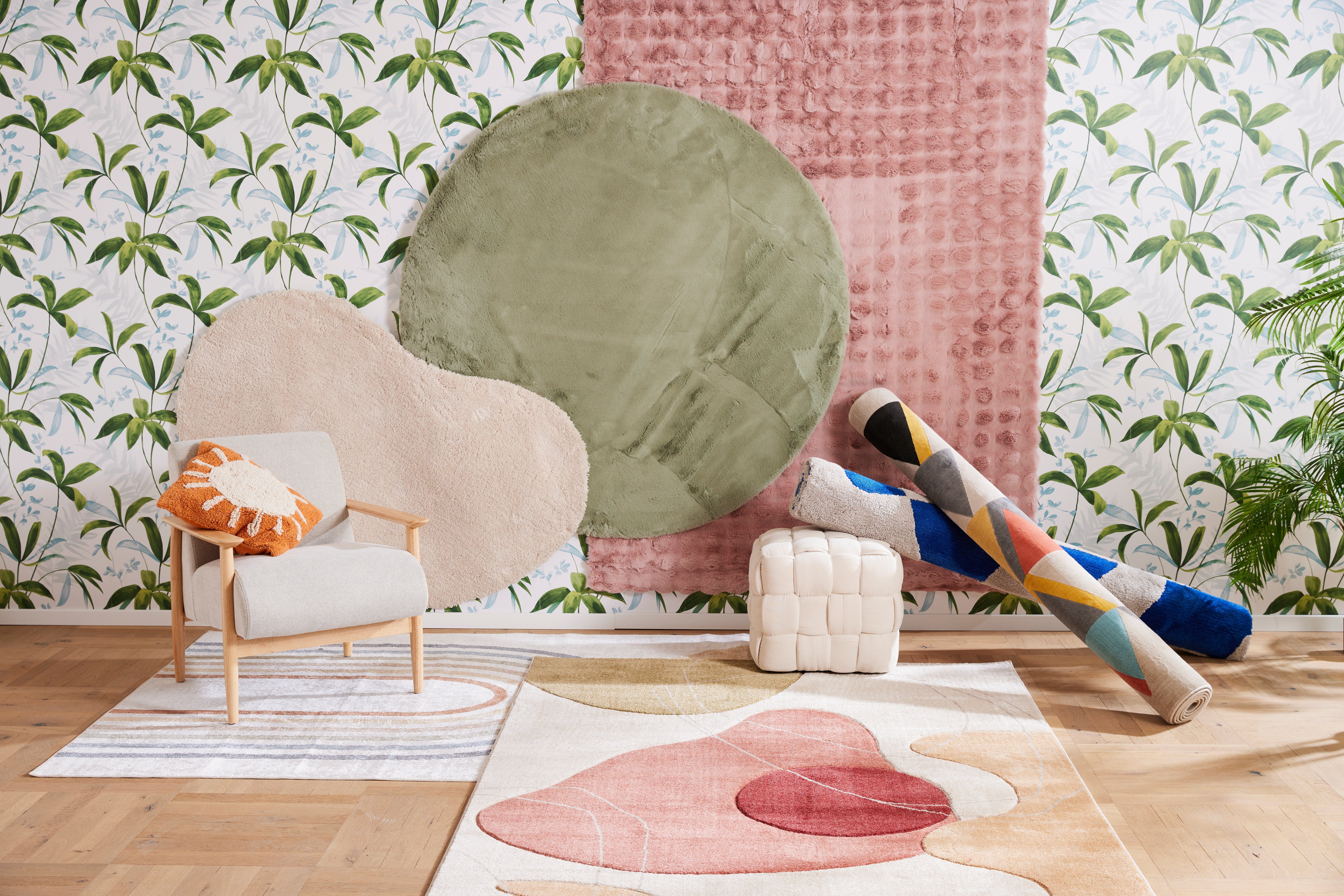 aRTE ESPINA Vachtvloerkleed Rabbit 100 Imitatiebont, konijnenbont-gevoel, superzacht, hoogpolig vloerkleed dieren vloerkleden groen