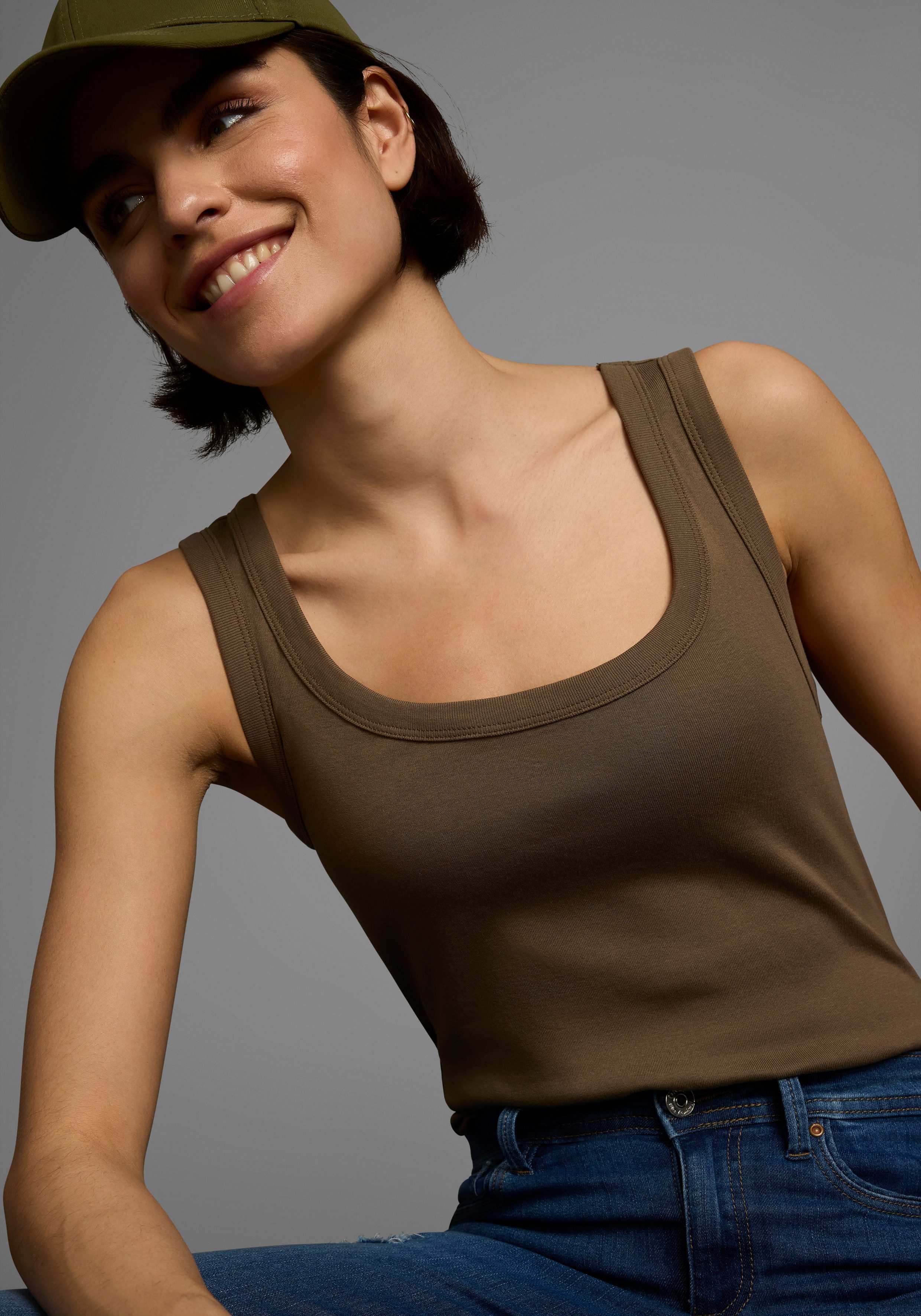 Flashlights Tanktop in een lang model (2-delig, Set van 2)