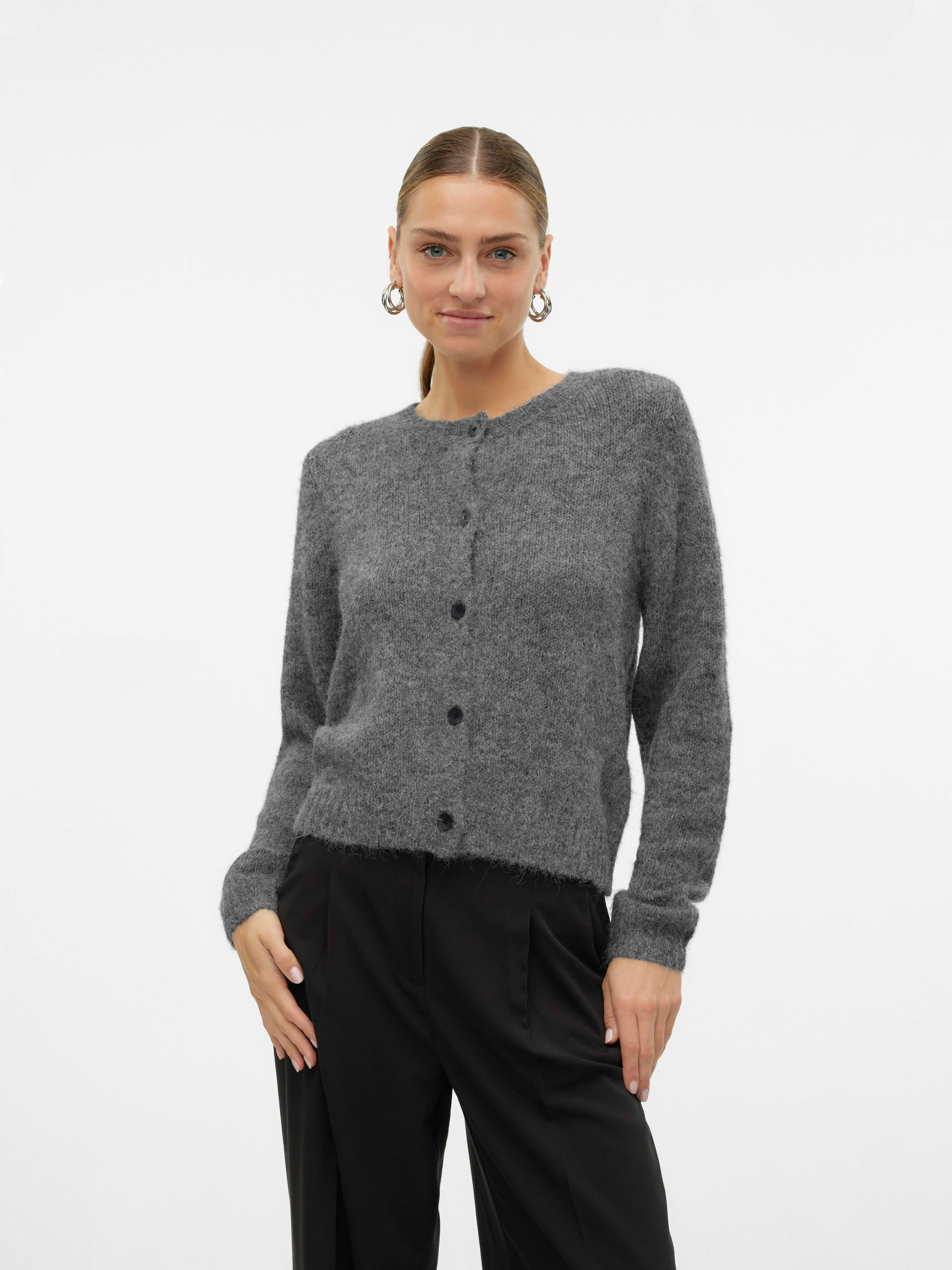 Vero Moda Vest VMNOVAH LS O-NECK BUTTON CARDI GA NOOS