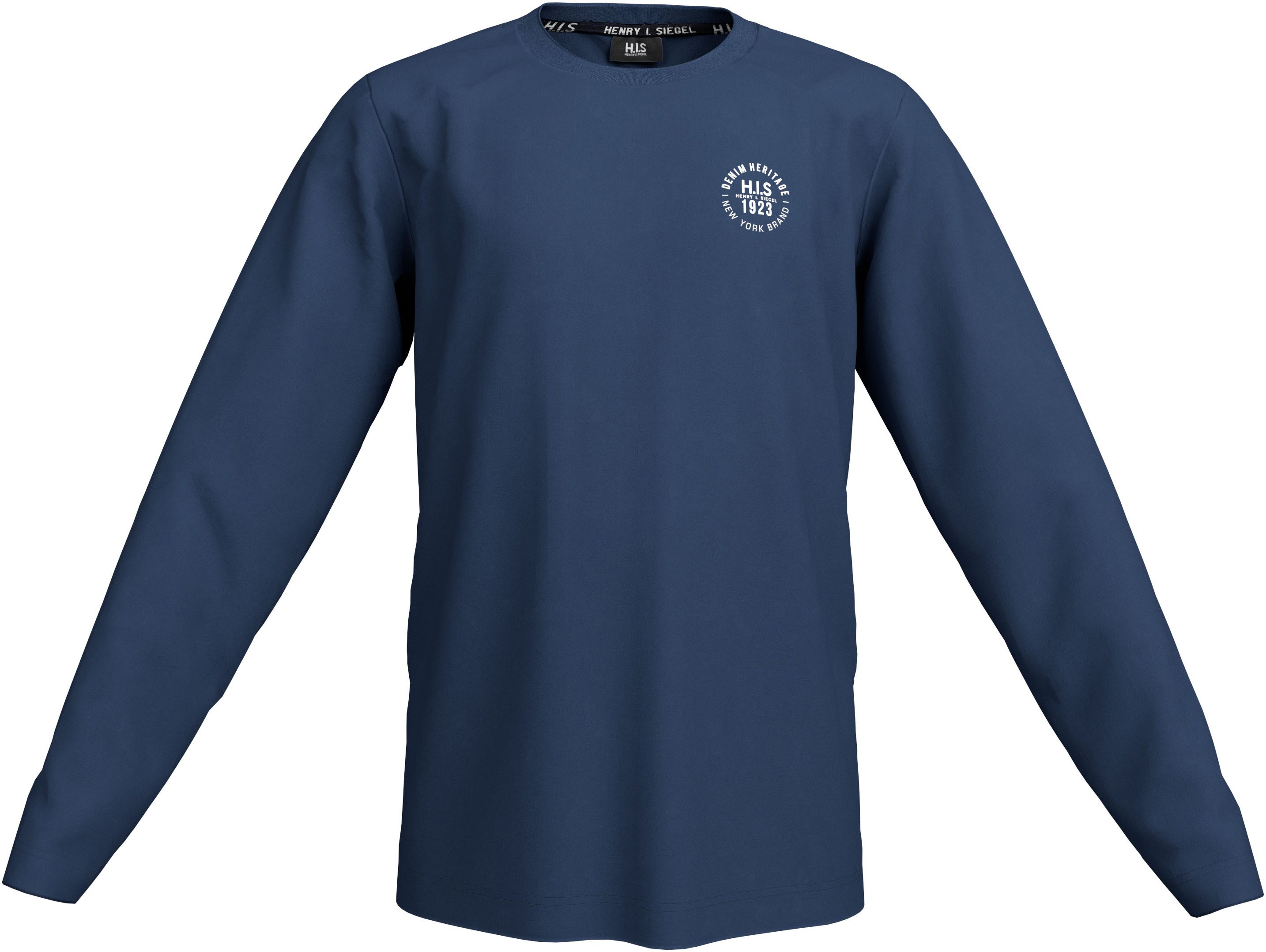 H.I.S Shirt met lange mouwen 2-pack shirts met logo-opdruk (set, 2-delig, 2)