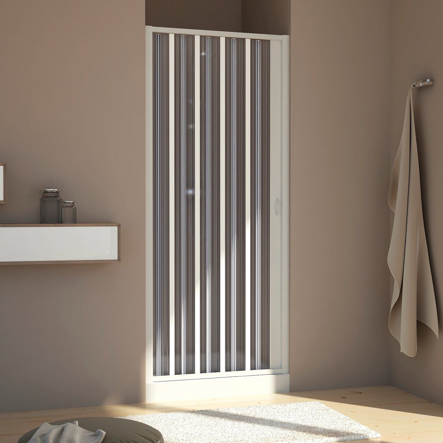 Forte Douche-klapdeur B x h: 100-140 x 188 cm, 140 cm x 2 cm