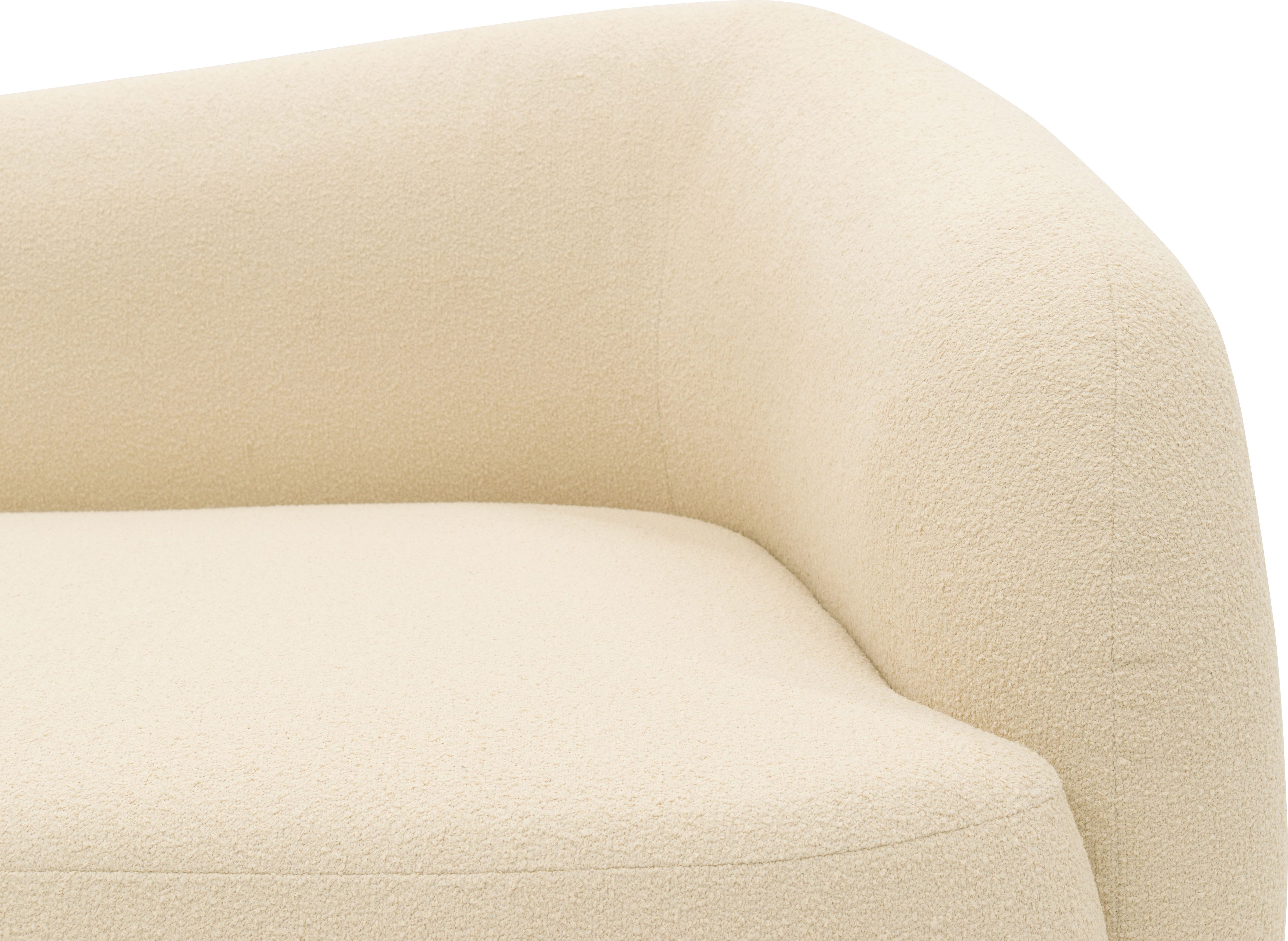 DOMO collection Récamier Poika, ook als fauteuil en poef bestelbaar, bekleding van faux fur