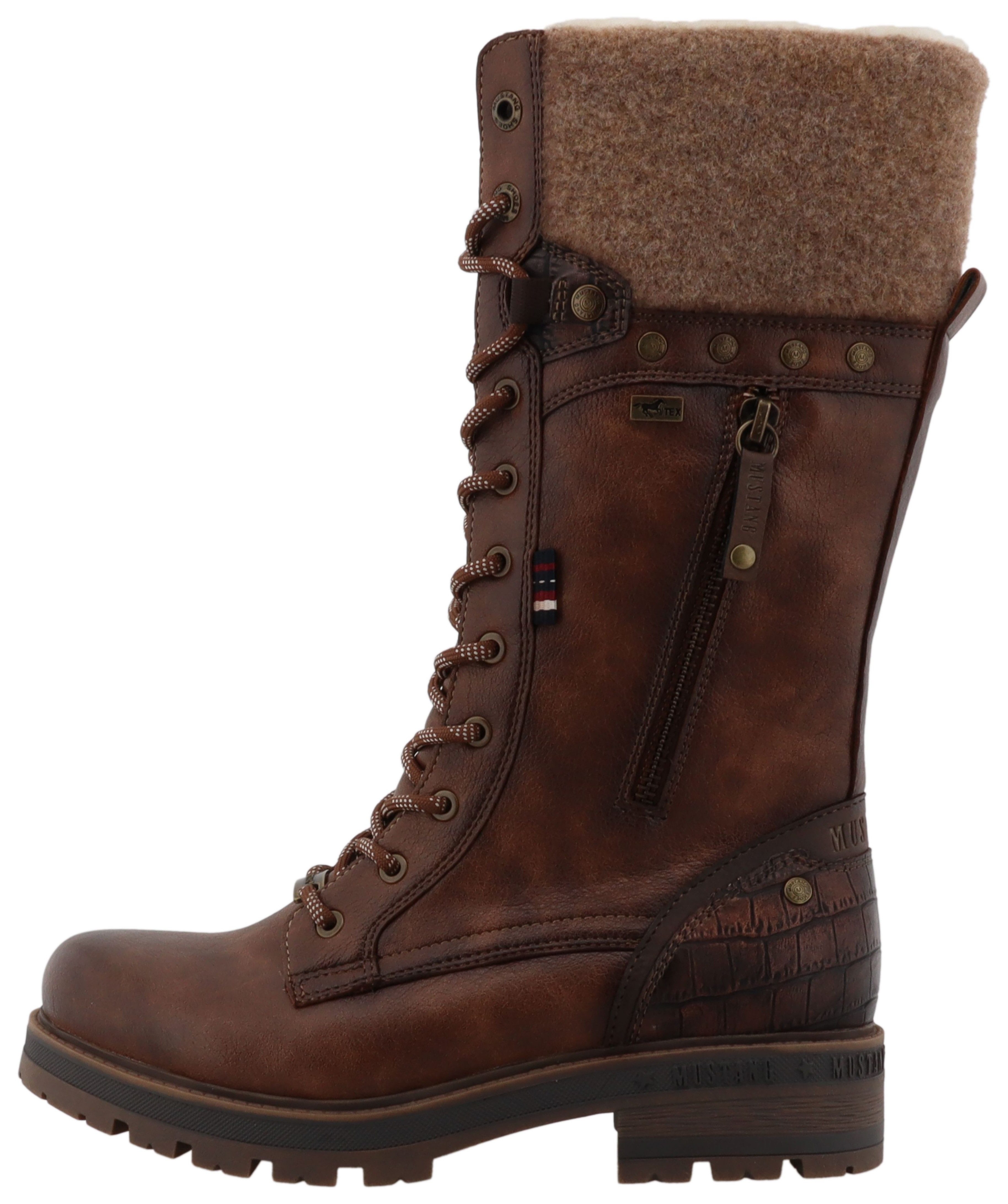 Mustang Shoes Winterlaarzen Darleen Veterlaarzen met ritssluiting