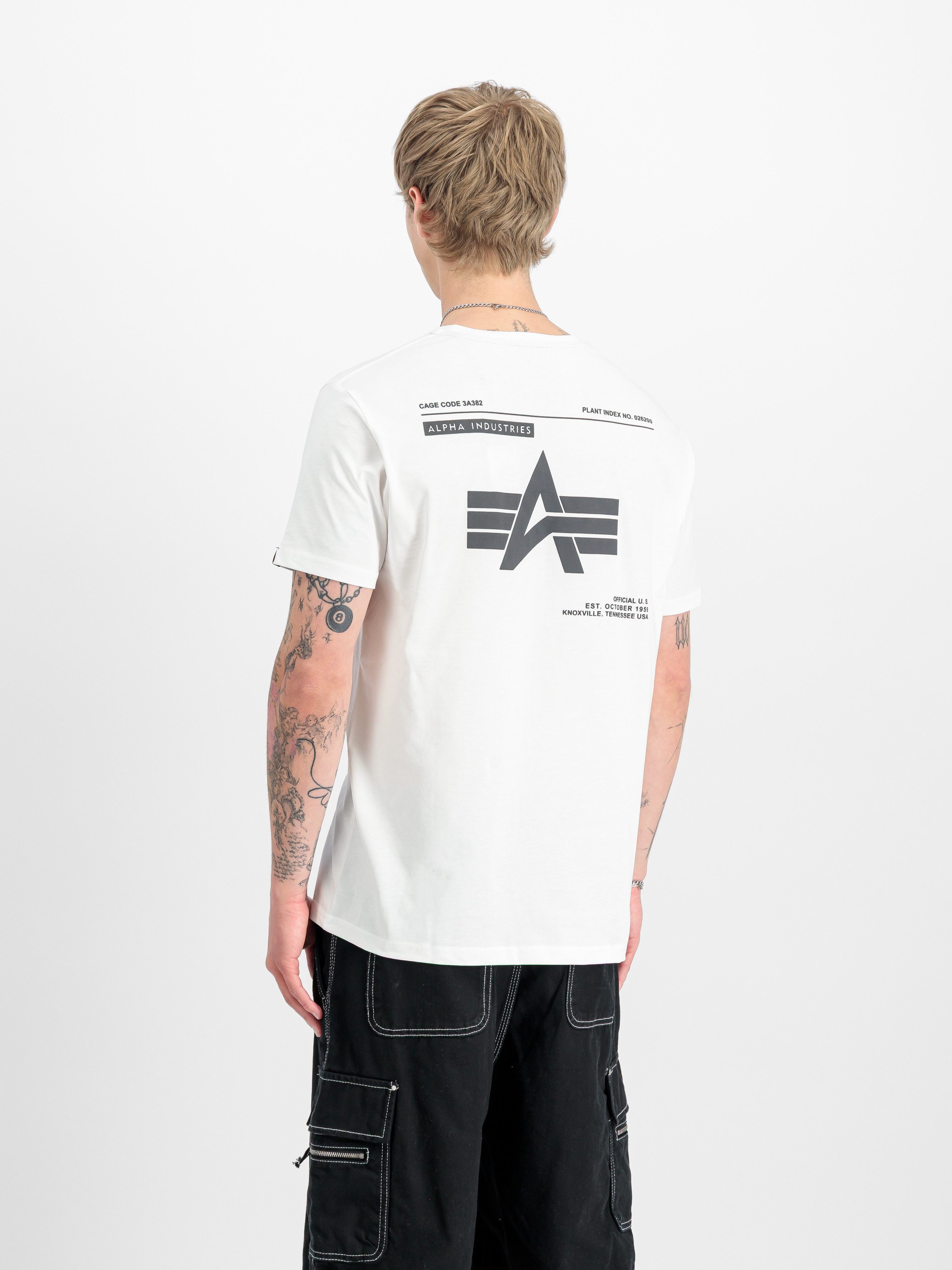 Alpha Industries Shirt met ronde hals Label T BP