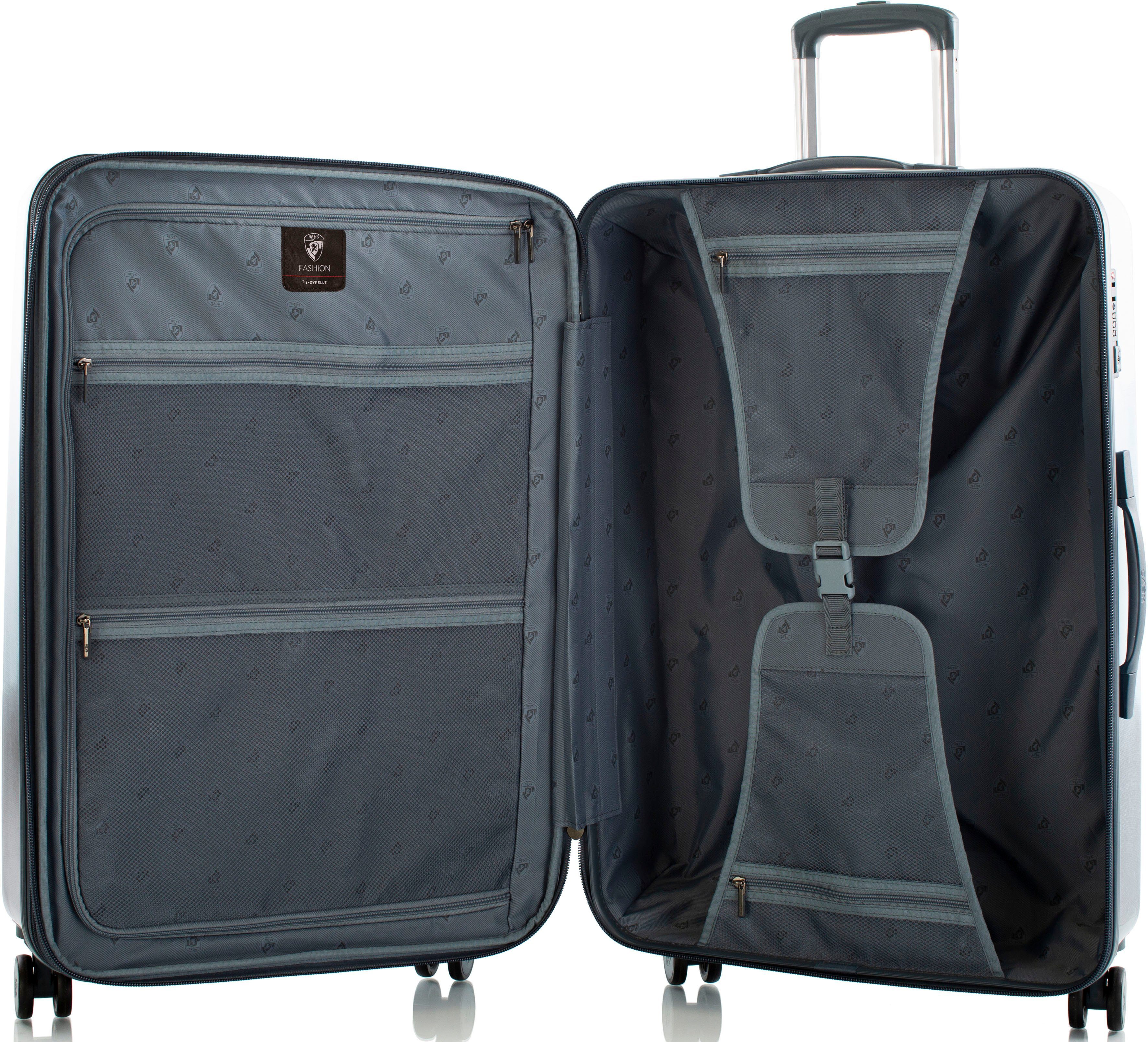 Heys Hardshell-trolley Tie-Dye blauw, 76 cm Heys x Joachim Llambi reisbagage TSA-slot volumevergroting