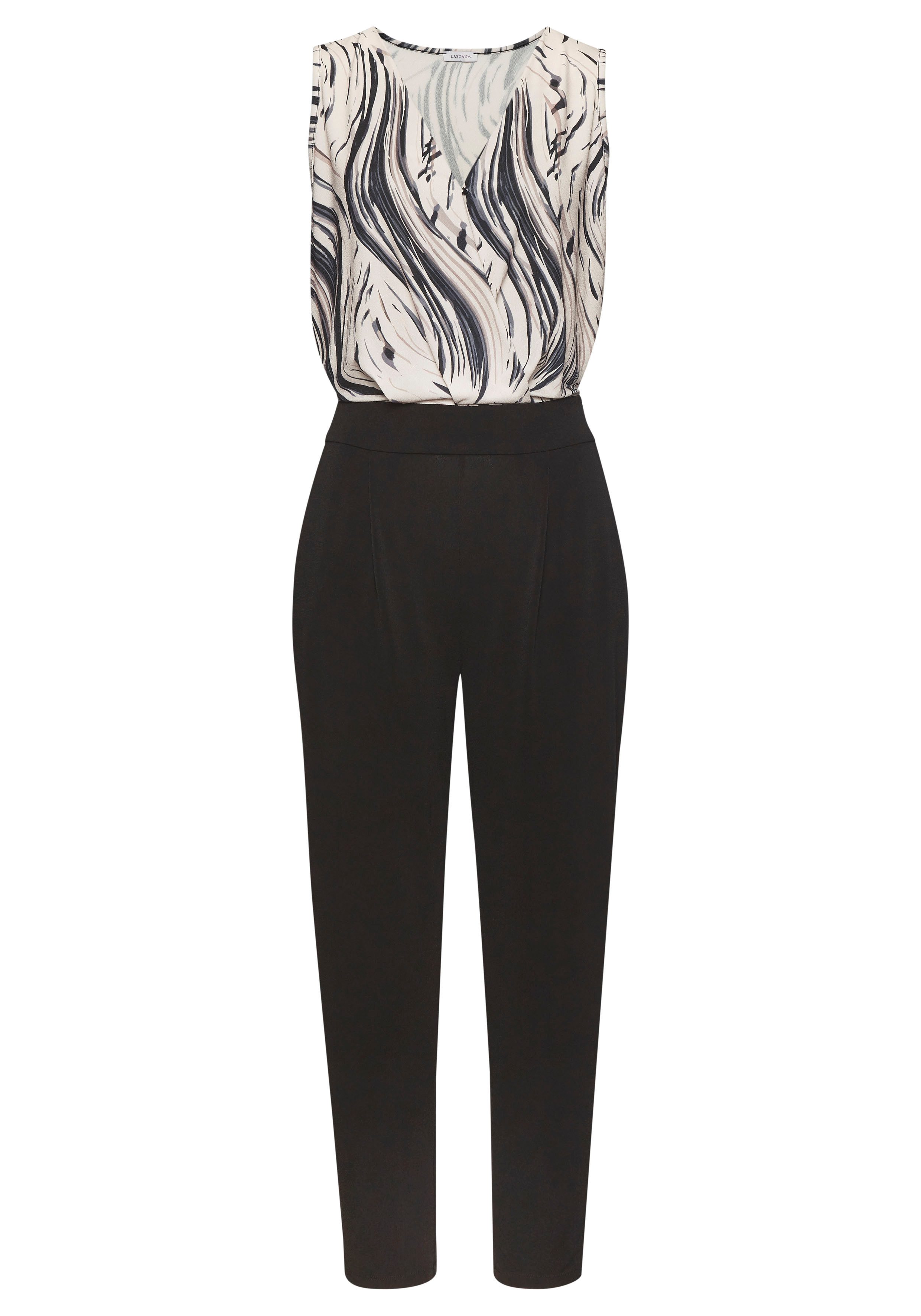 Lascana Jumpsuit met bedrukt bovenstuk elegante jumpsuit business-look feestelijk