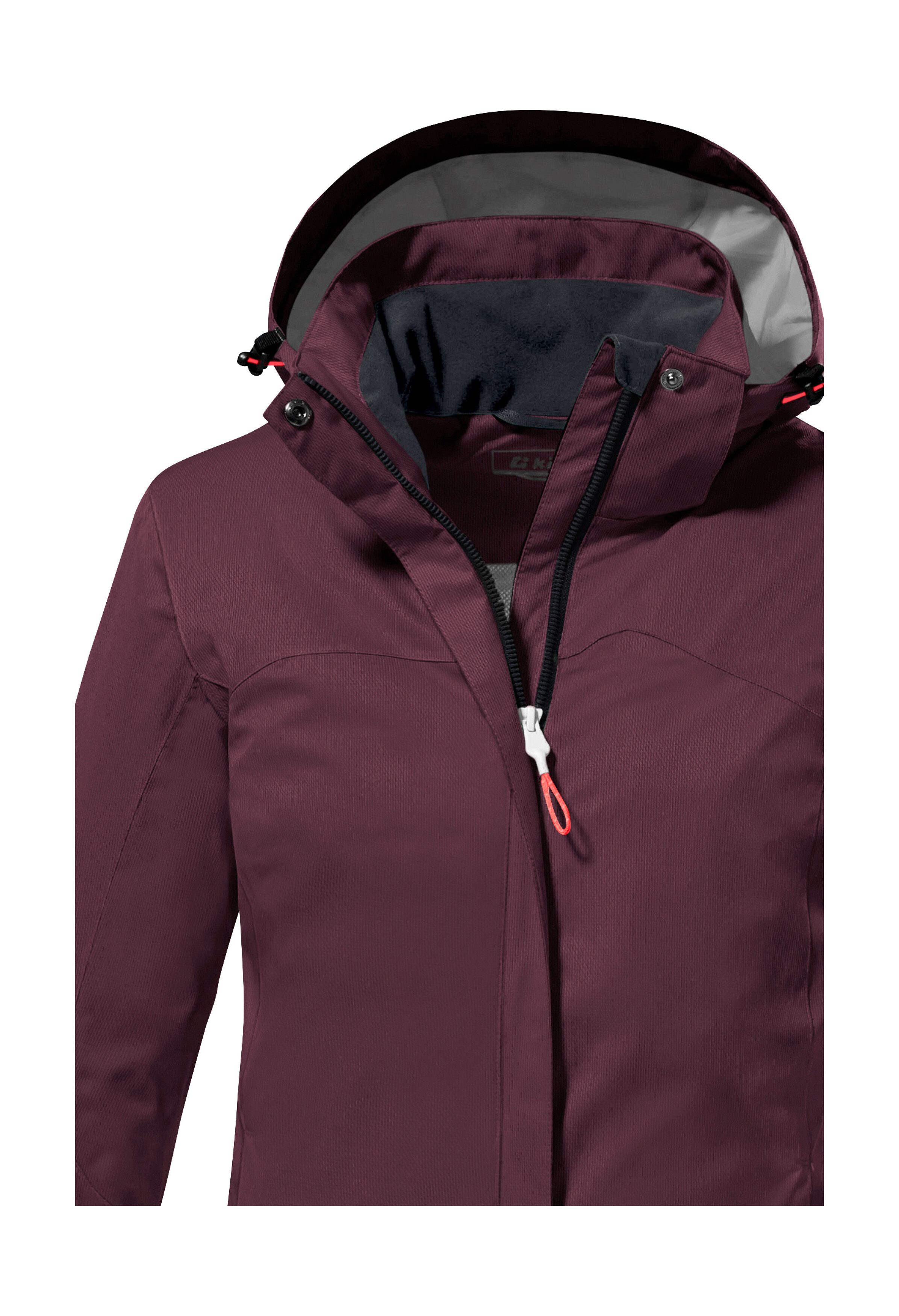 Killtec Outdoorjack KOS 133 WMN JCKT Water- en winddichte damesjack met afneembare capuchon, PFAS-vrij