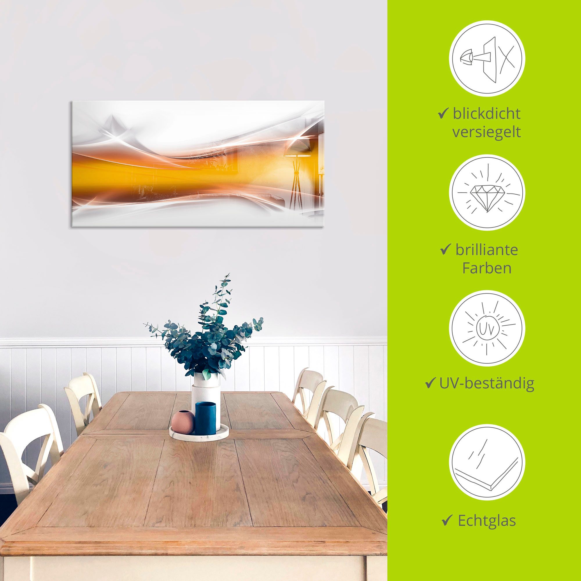 Artland Print op glas Creatief element in verschillende maten