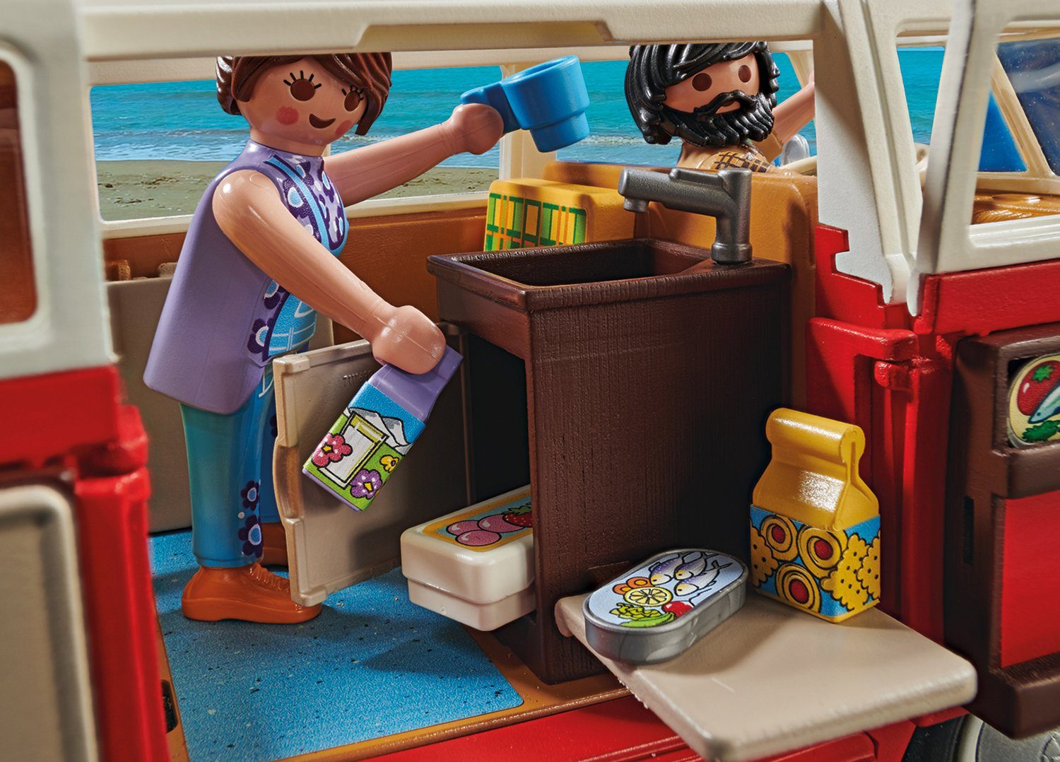 Playmobil® Constructie-speelset Volkswagen T1 campingbus (70176) VW licentie (74-delig)