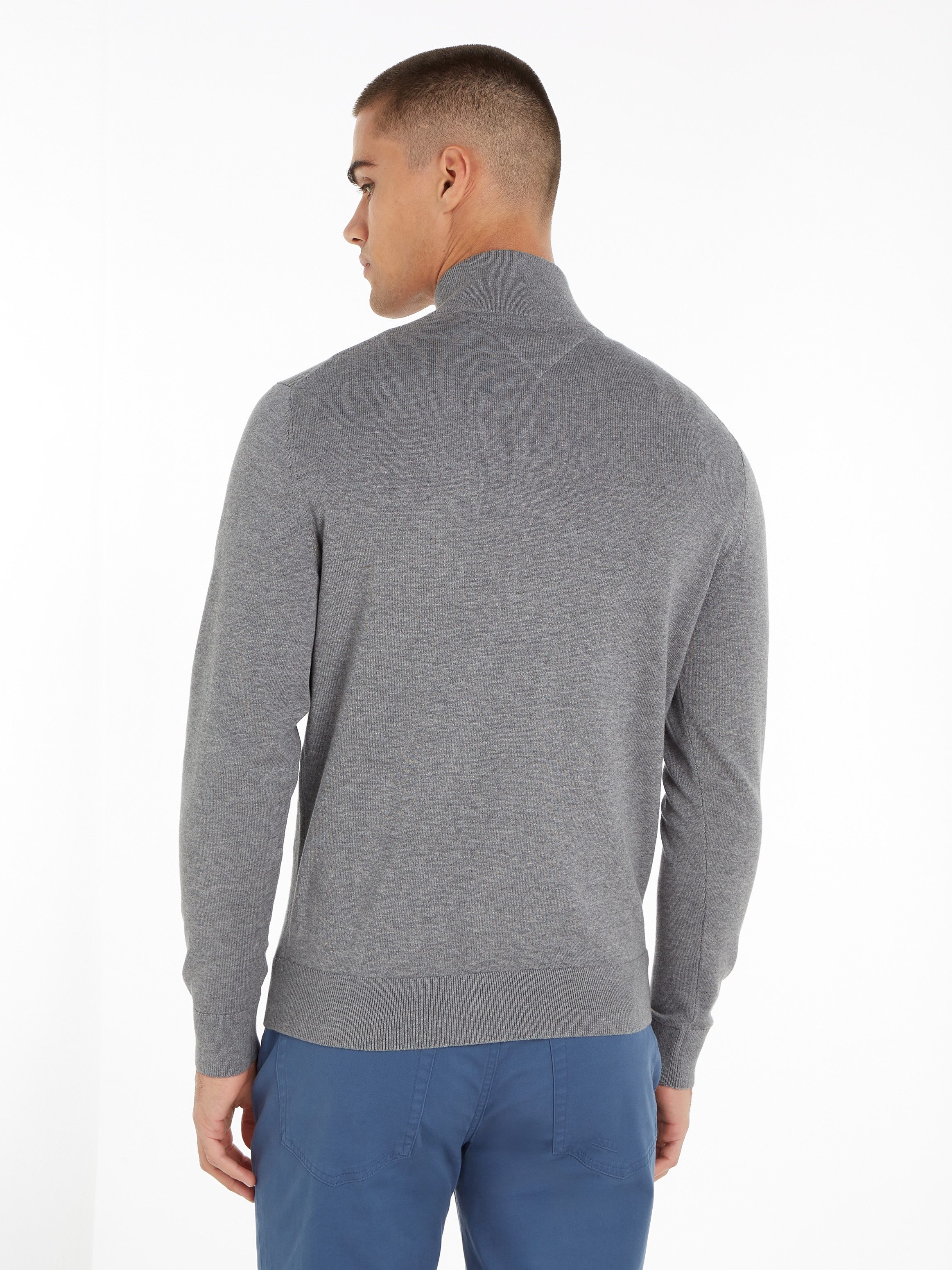 Tommy Hilfiger Schipperstrui ESSENTIAL COTTON ZIP MOCK