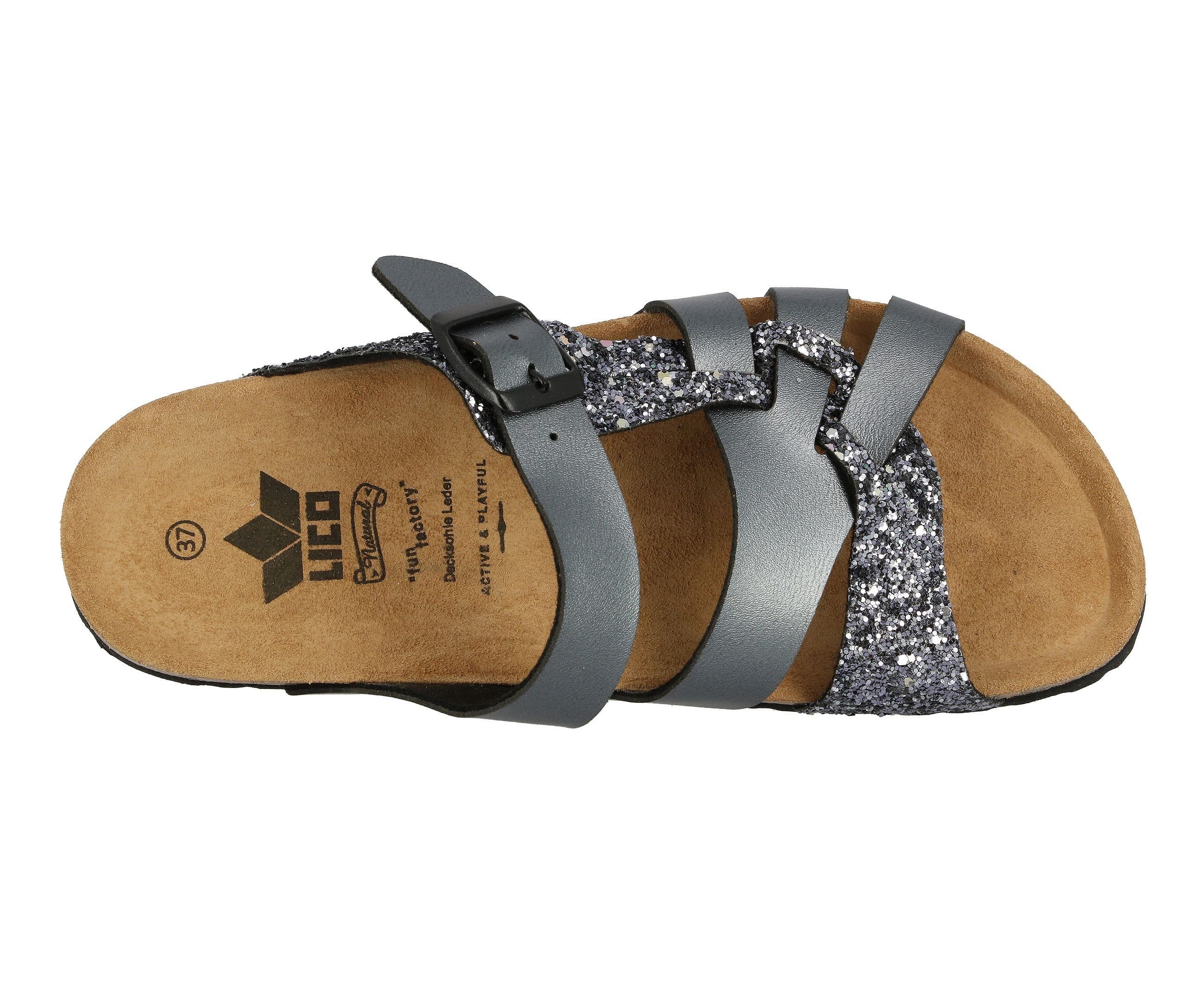 Lico Slippers Bioline Gleam - antraciet