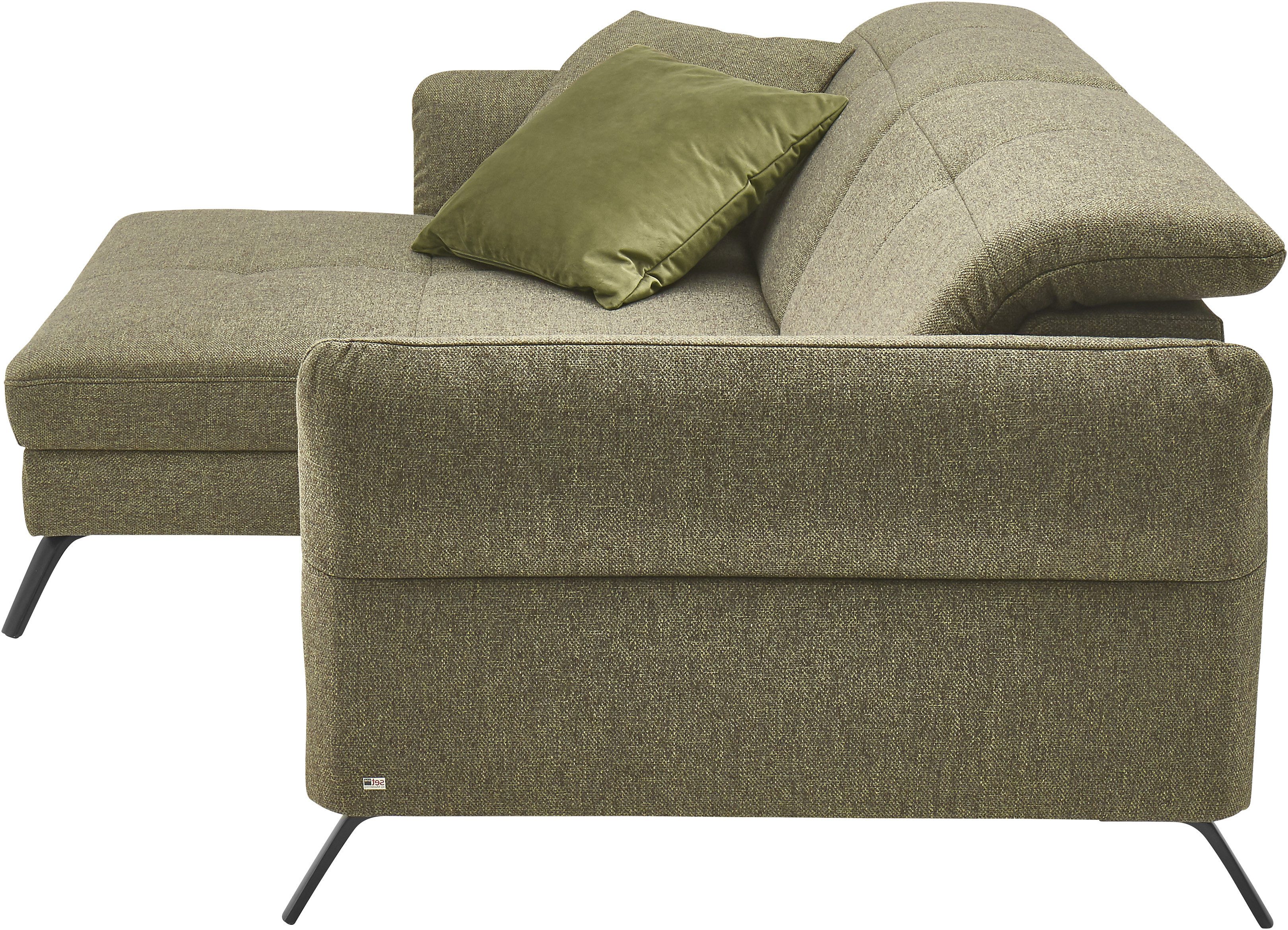 set one by Musterring Hoekbank SO 4400 V optioneel met motorische bedfunctie & hoofdverstelling, voet zwart