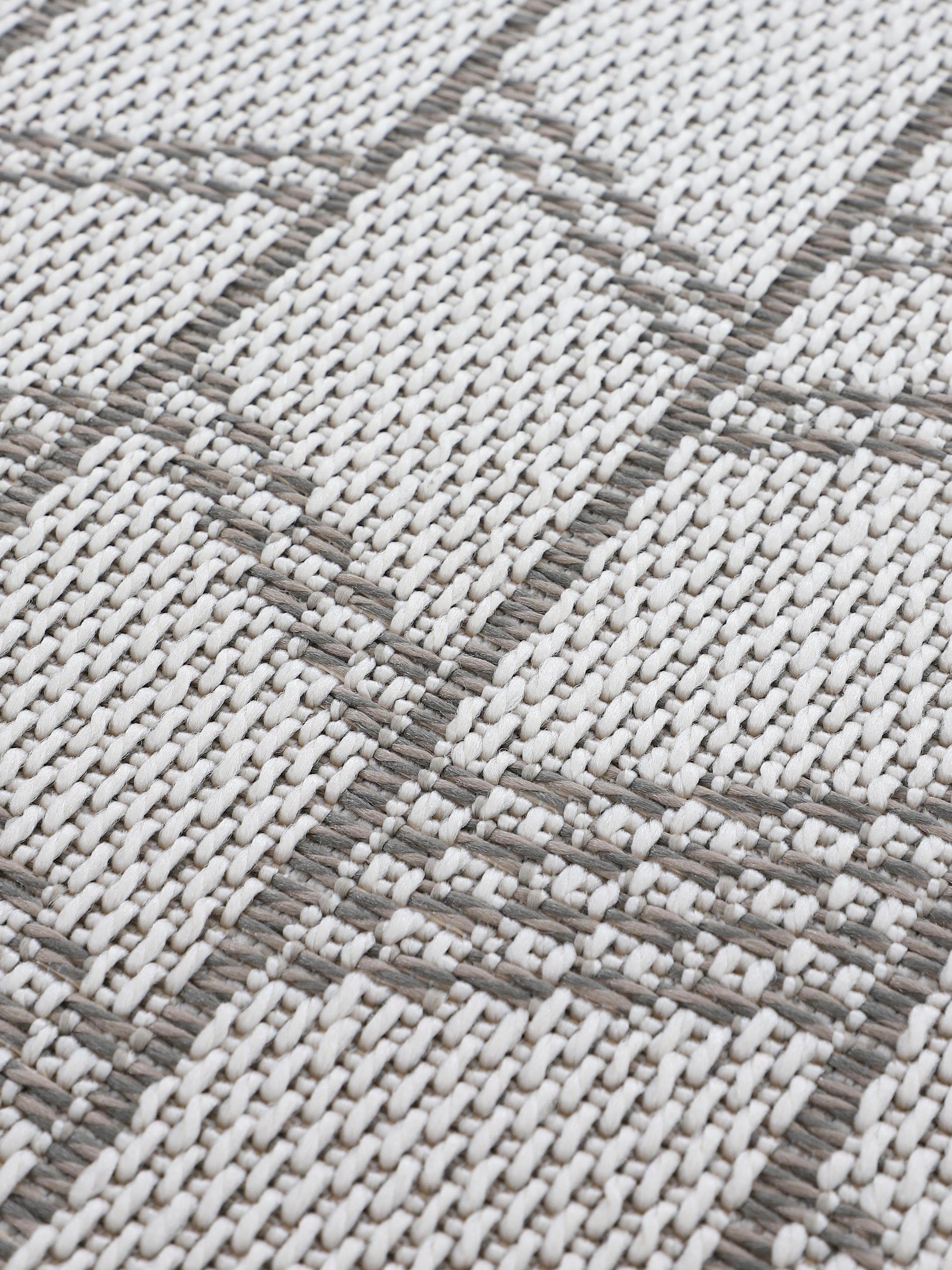 carpetfine Vloerkleed Boho 102 robust vlakweefsel, sisal look, uv-bestendig, buitenruimte