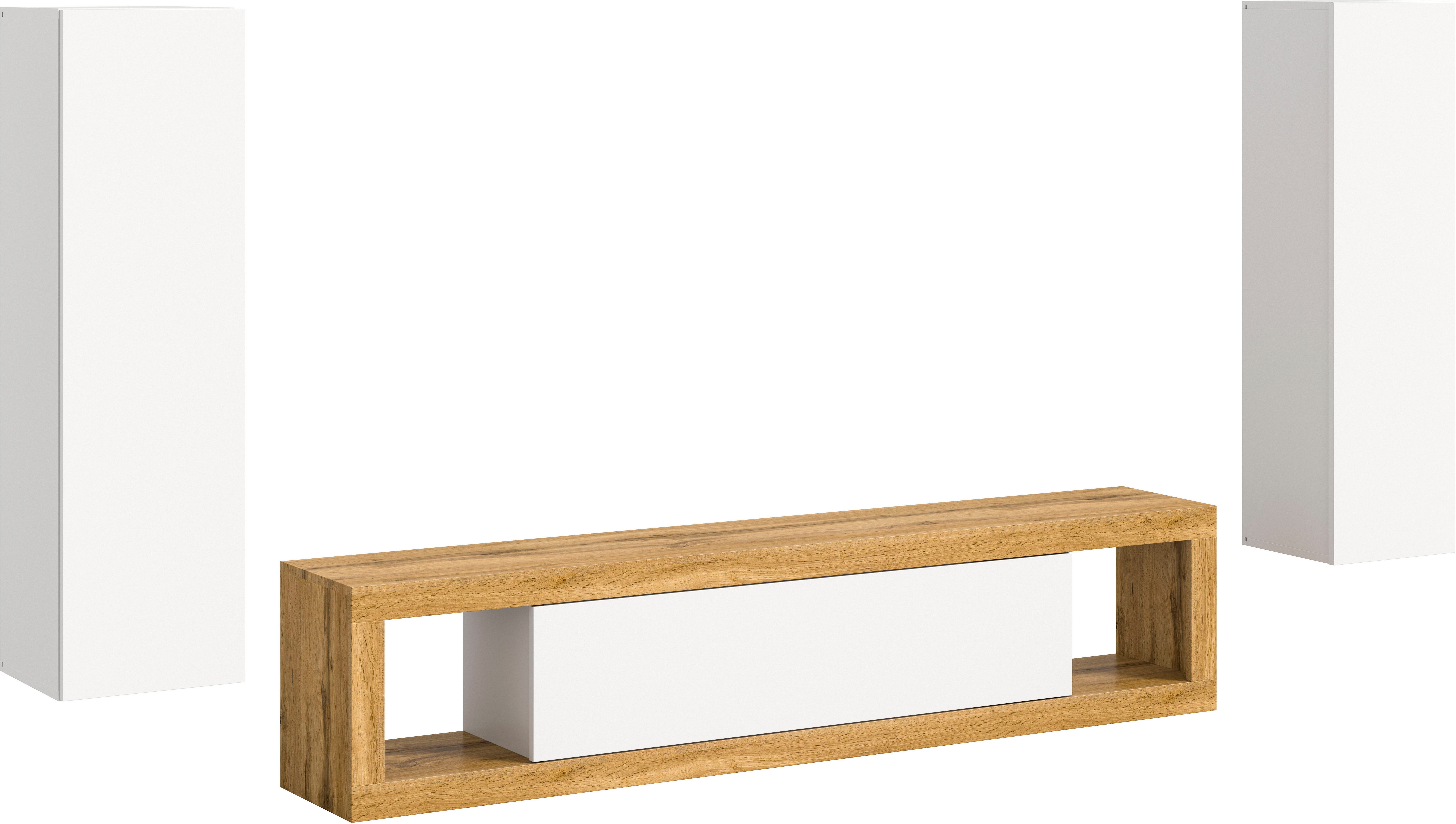 INOSIGN Wandmeubel Trinity,Breedte 270 cm, 1 Lowboard (staand en hangend monteerbaar)(3-delig)