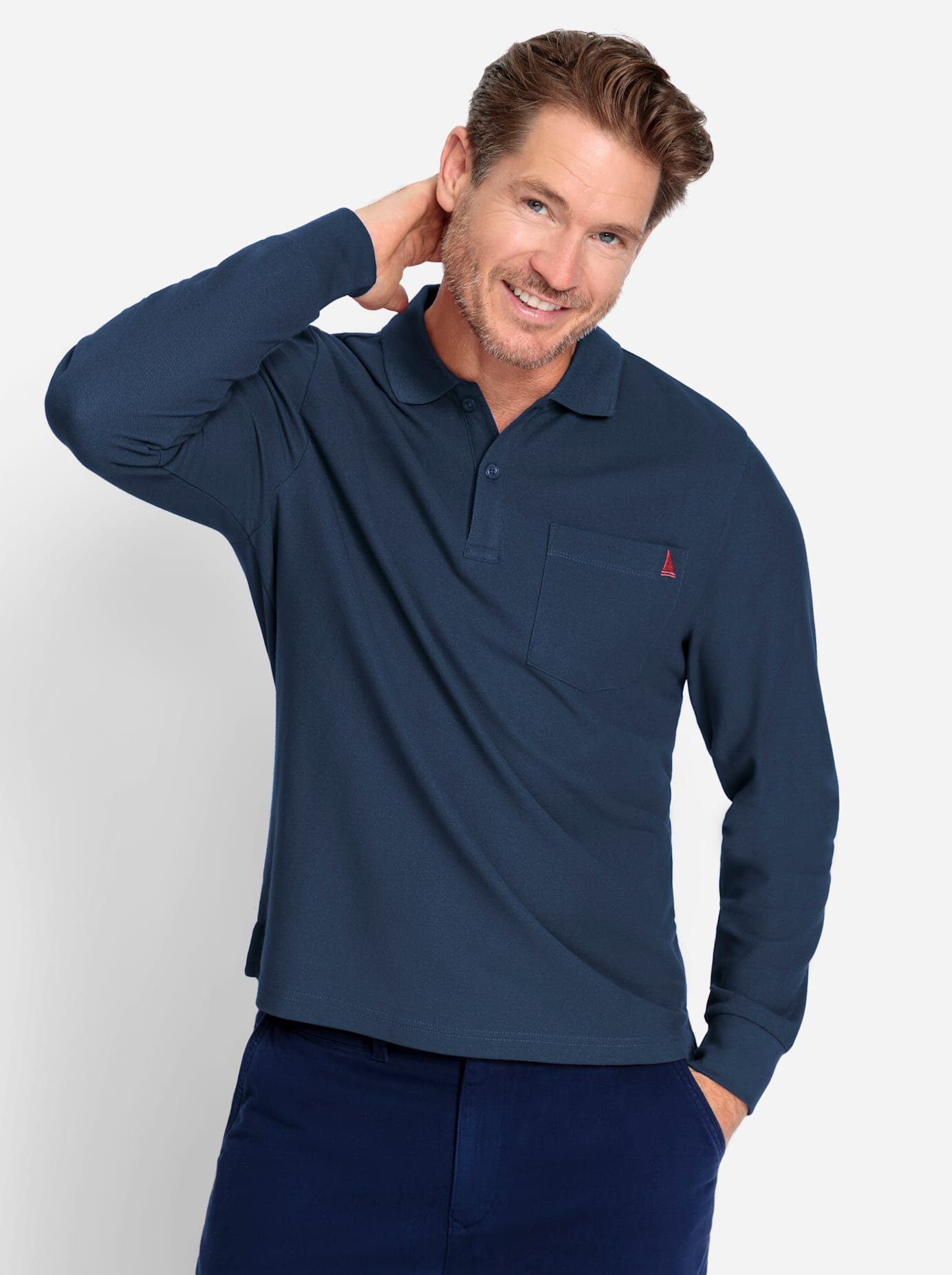 Catamaran Poloshirt met lange mouwen (1-delig)