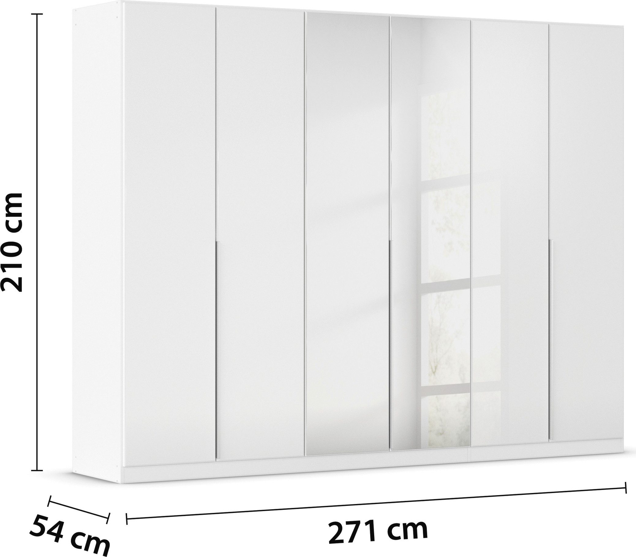 rauch Draaideurkast Kledingkasten kast garderobe AGORDO met glazen front doordachte binnenuitrusting, in 6 breedtes en 2 hoogtes made in germany