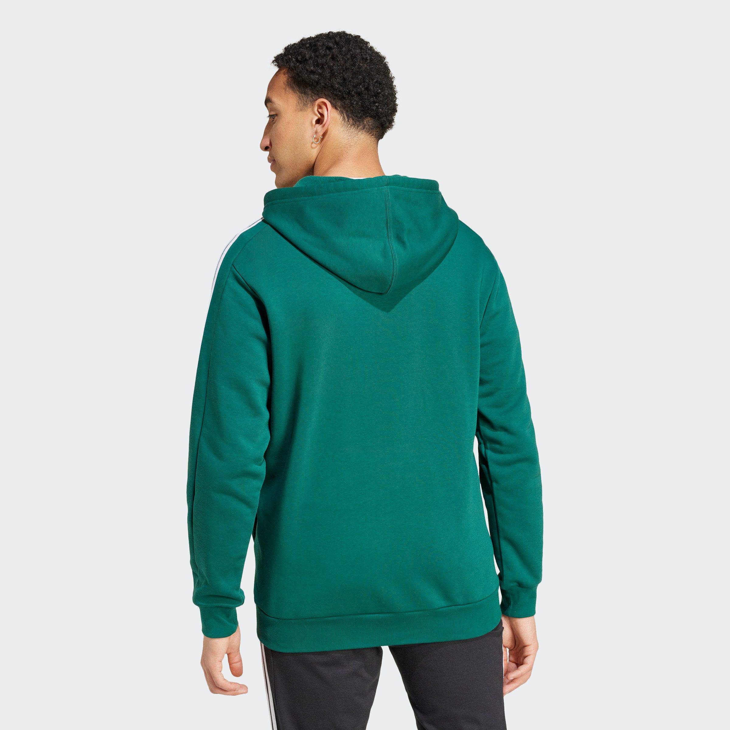 adidas Sportswear Capuchonsweatvest ESSENTIALS 3-STRIPES CAPUCHONJACK comfortabel materiaal van katoenmix (1-delig)