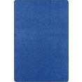 hanse home vloerkleed shashi robuust laagpolig vloerkleed, unikleur, in kleur bijpassende afhechting, woonkamer, slaapkamer, werkkamer, robuust, gemakkelijk in onderhoud blauw