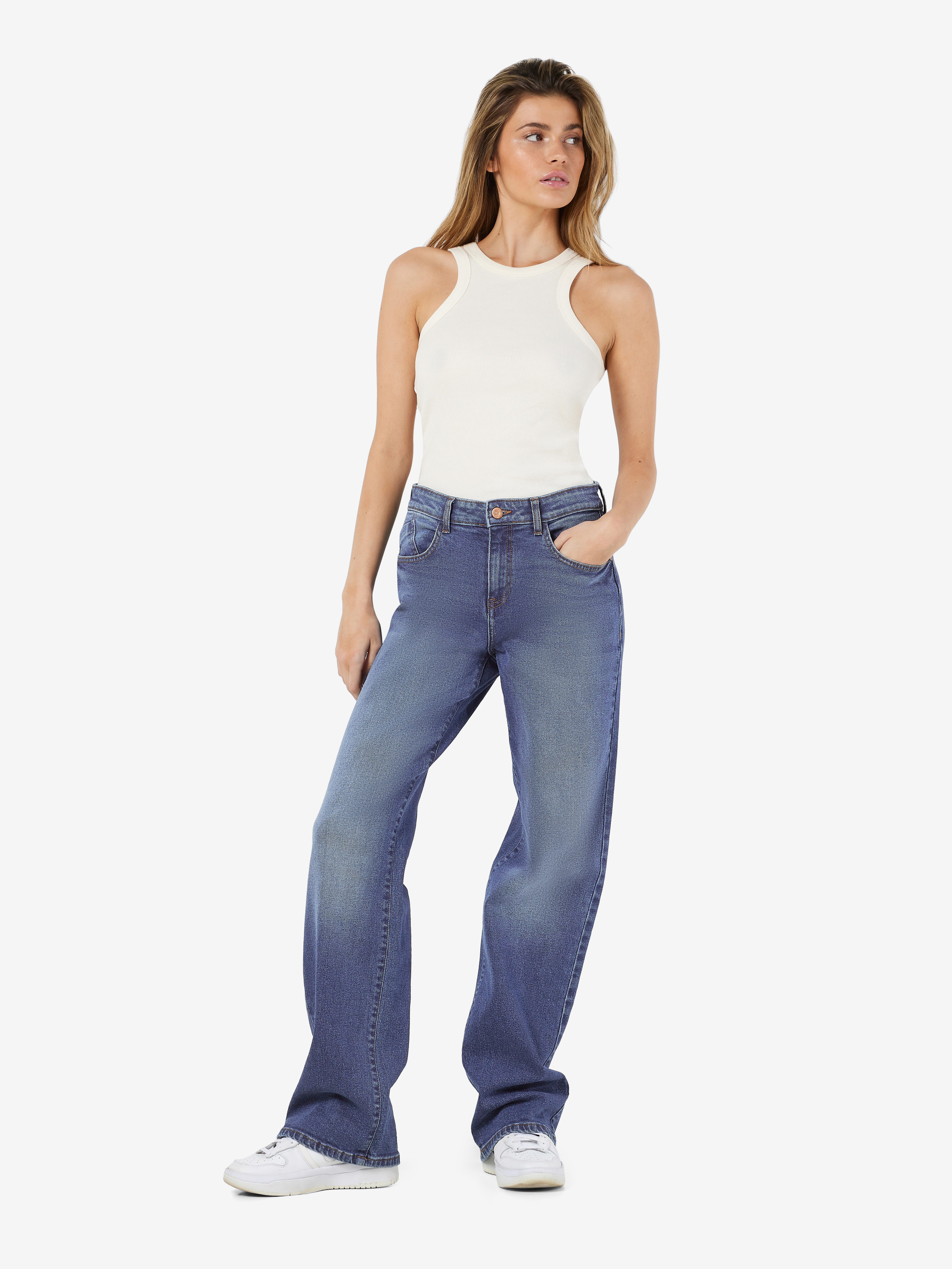 Noisy may Wijde jeans NMYOLANDA NW WIDE JEANS AZ308MB FWD NOOS