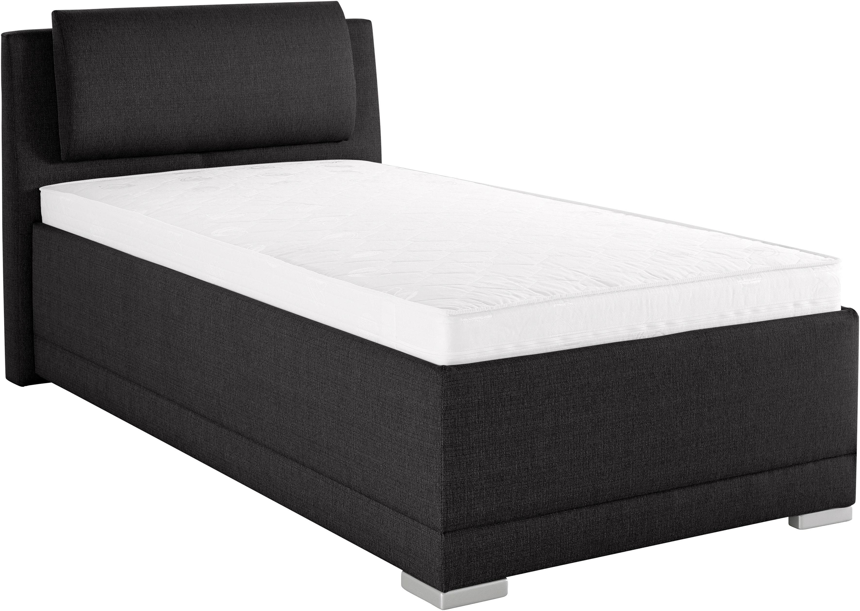 Maintal Gestoffeerd bed Oderzo met bedkist, verstelbare hoofdsteun, matrassen in h2 of h3 ter keuze bedden grijs