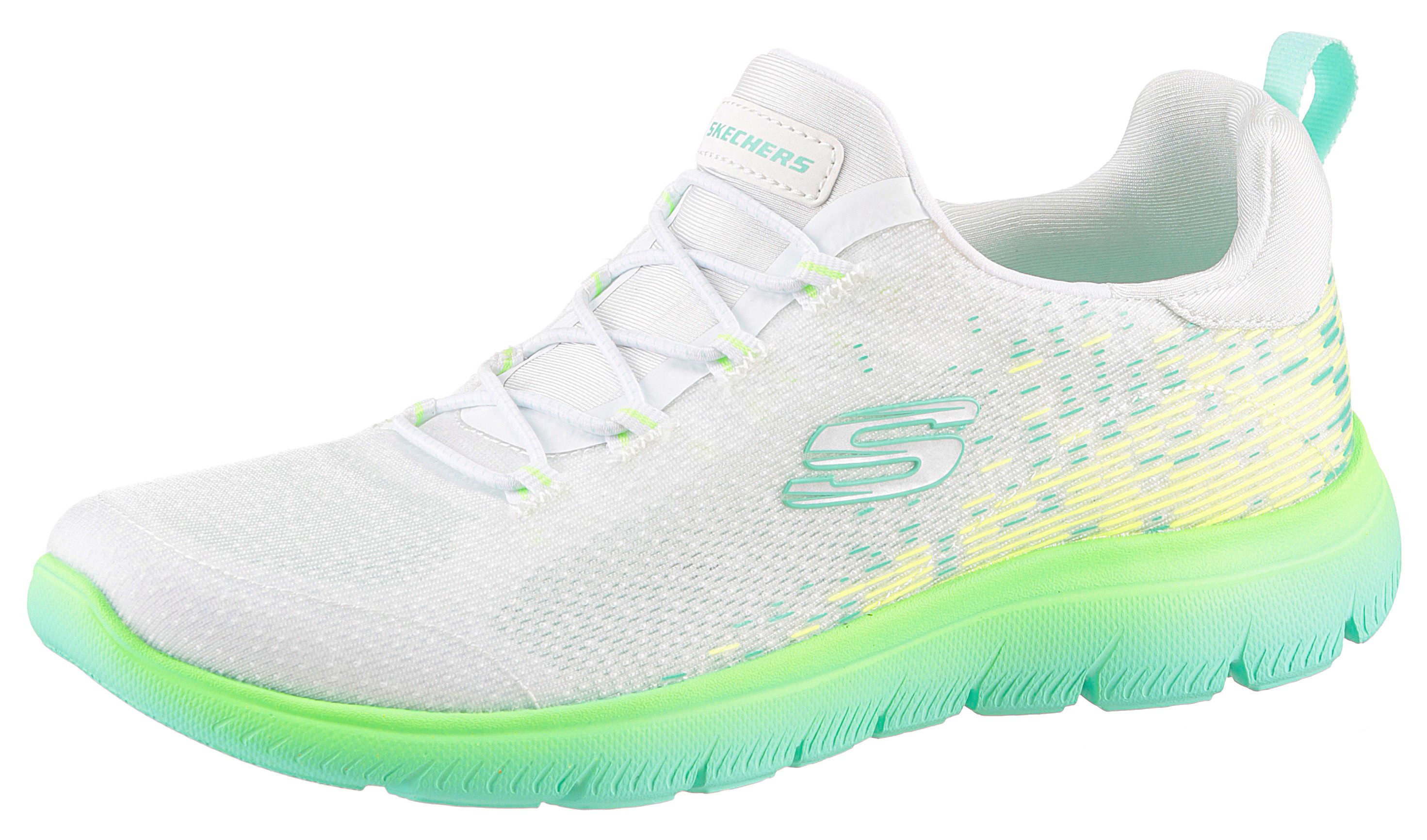 Skechers Slip-on sneakers Summits , trainingsschoen, sneaker, instapper, lage schoen met bungee-sluiting