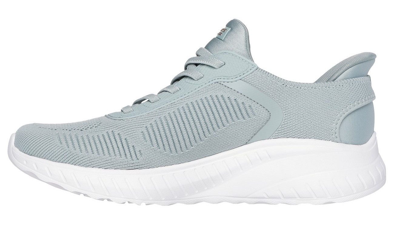 Skechers Slip-on sneakers BOBS SQUAD CHAOS-CURRENT MUSE , slippers, vrijetijdsschoen in vegan uitvoering