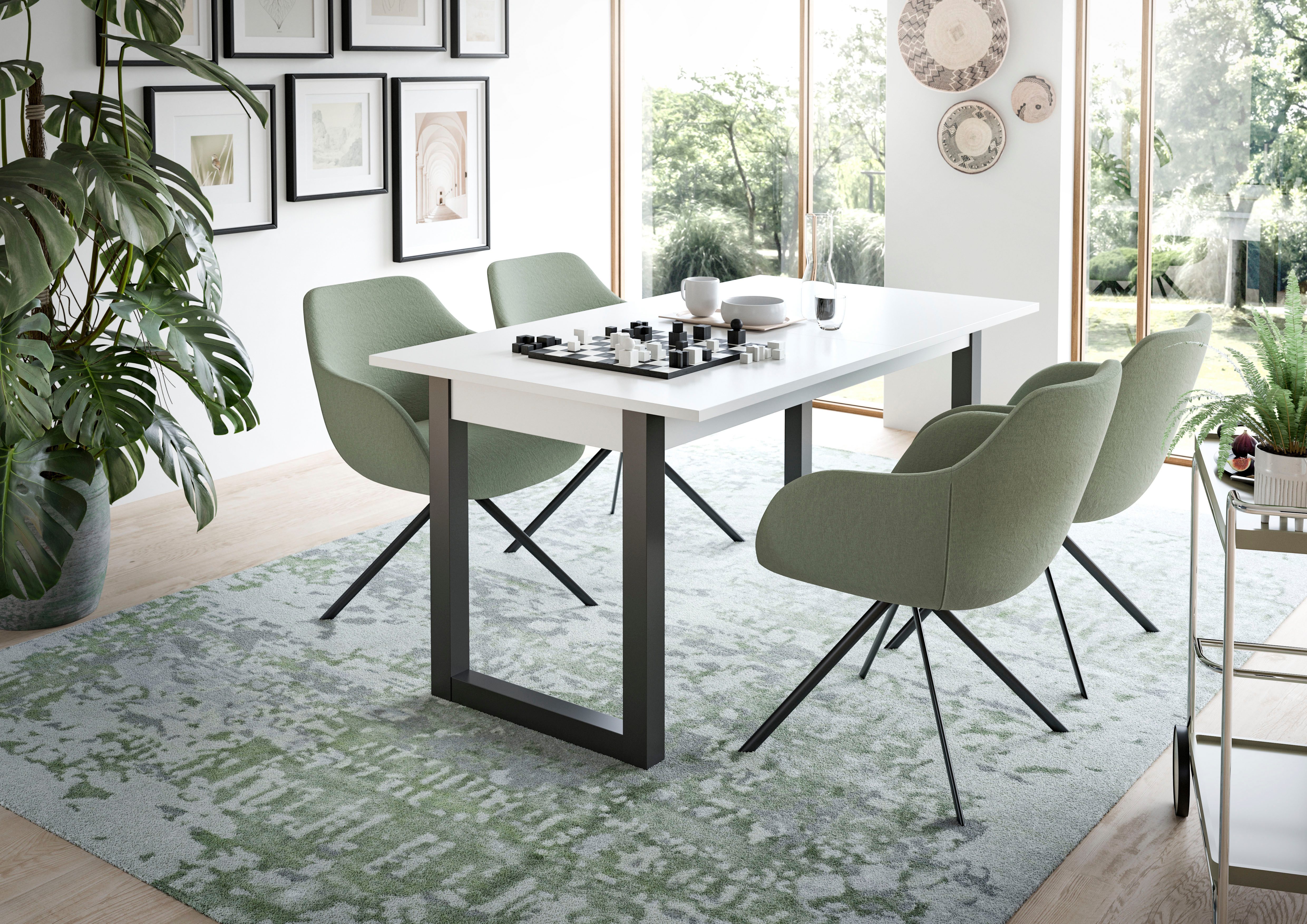 INOSIGN Eettafel Rail, uitschuifbaar 150 - 190 cm, inclusief 40 cm inlegplaat