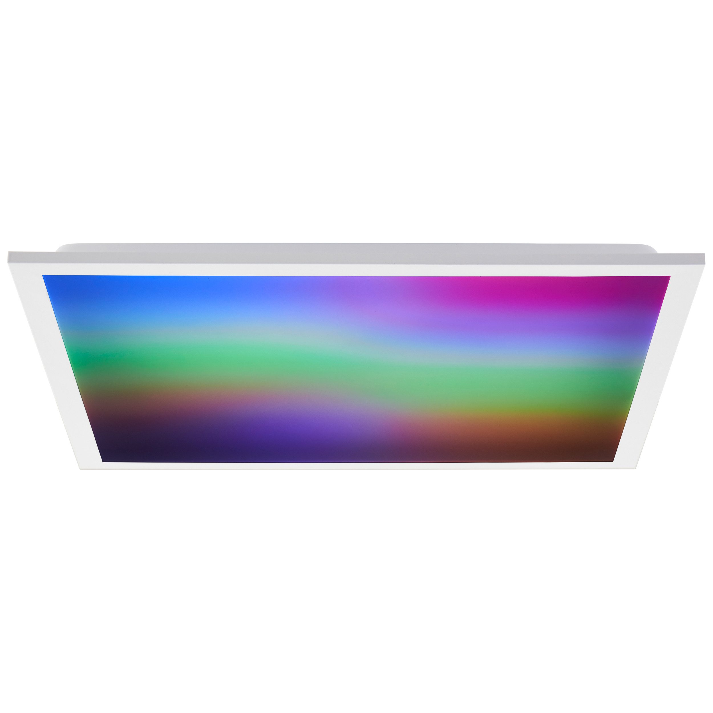 Brilliant Leuchten Led-plafondlamp Briston 45 x 45 cm, 2500 lm, 3000-6500 k, ic-rgb, dimbaar, aluminium, wit