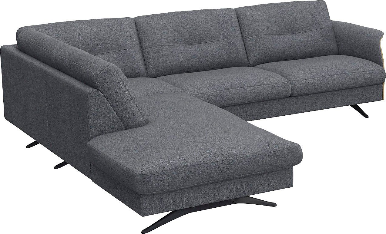 FLEXLUX Hoekbank Glow, super comfortabel door hoogwaardige zitconstructie met binnenvering, L-vorm