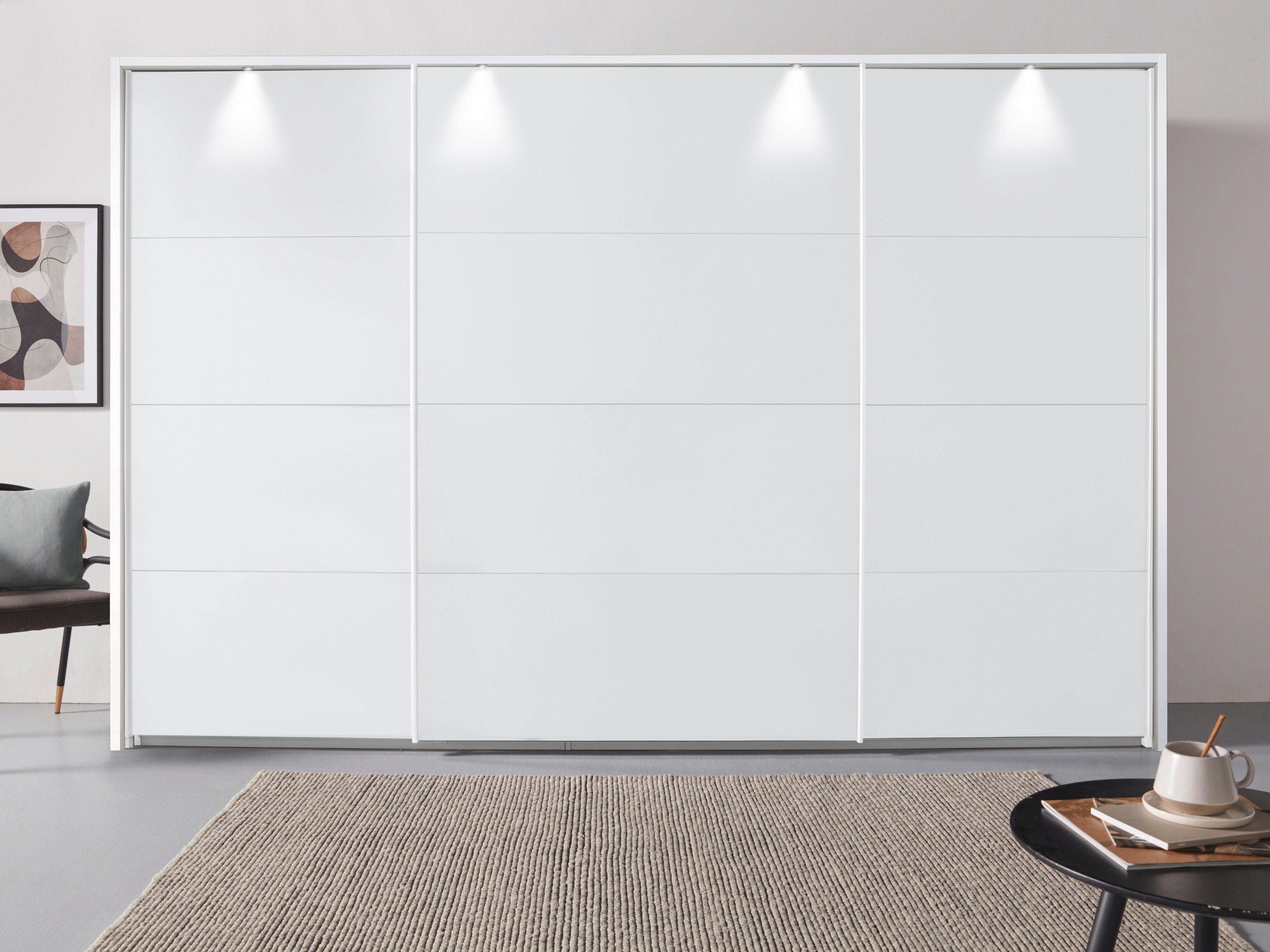 rauch Zweefdeurkast Oteli incl. passe-partout optioneel met verlichting